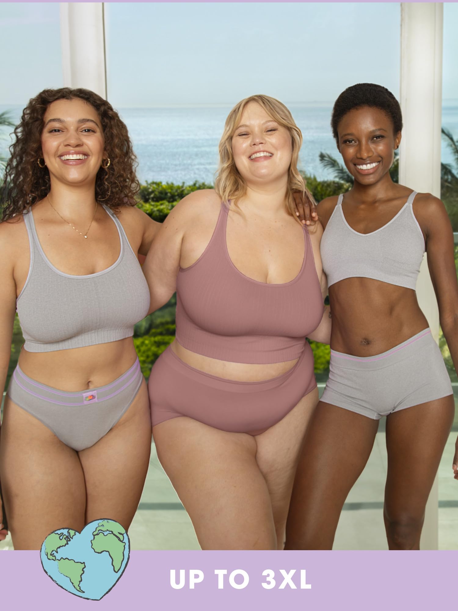 Fruit of the Loom A Fresh Collection So Sporty 2-Pack Women's Seamless Racerback Croptop Bras