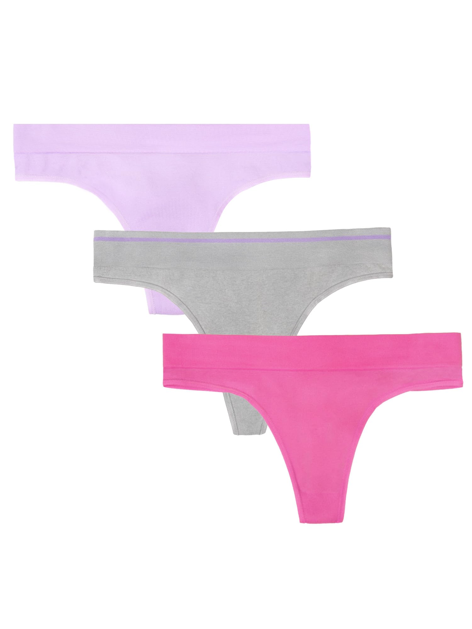 Fruit of the Loom A Fresh Collection Sneak Chic 3-Pack Women's Seamless Thong - For Ultimate Comfort & Invisible Style