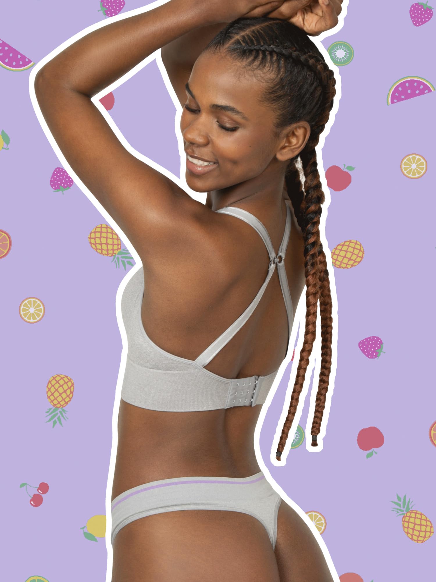 Fruit of the Loom A Fresh Collection Sneak Chic 3-Pack Women's Seamless Thong - For Ultimate Comfort & Invisible Style