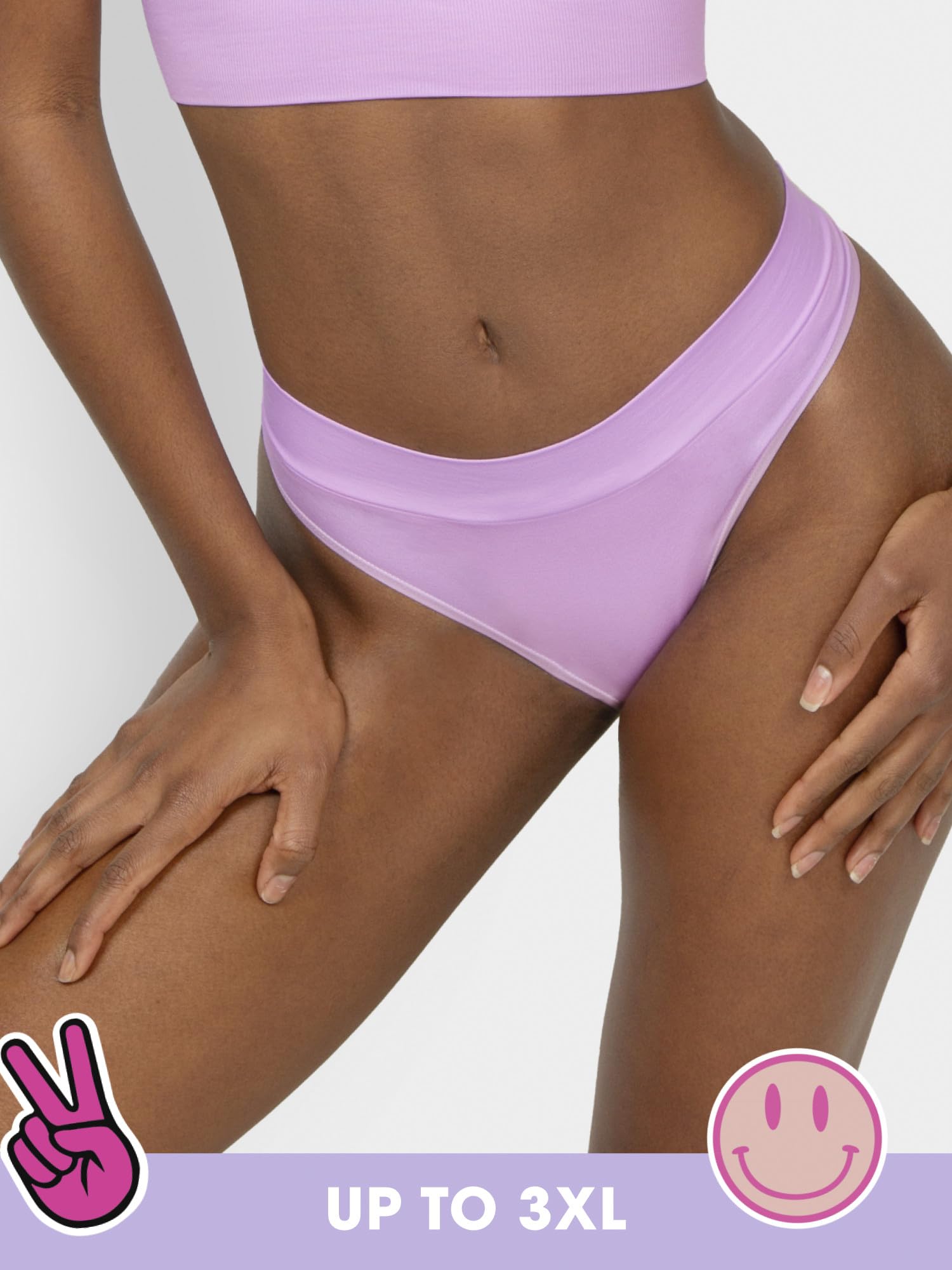 Fruit of the Loom A Fresh Collection Sneak Chic 3-Pack Women's Seamless Thong - For Ultimate Comfort & Invisible Style