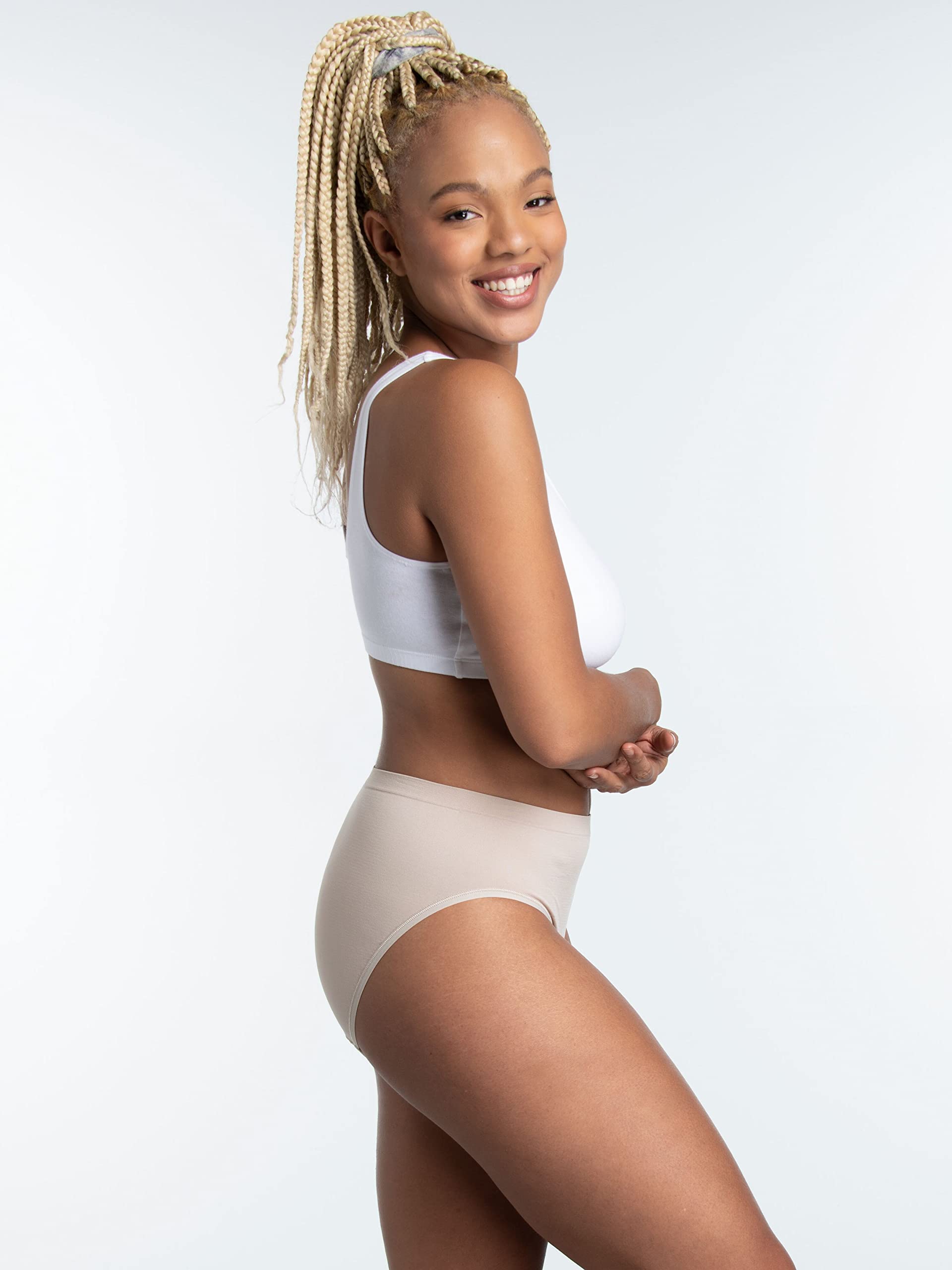 Fruit of the Loom Women's No Show Seamless Underwear, Amazing Stretch & No Panty Lines, Available in Plus Size