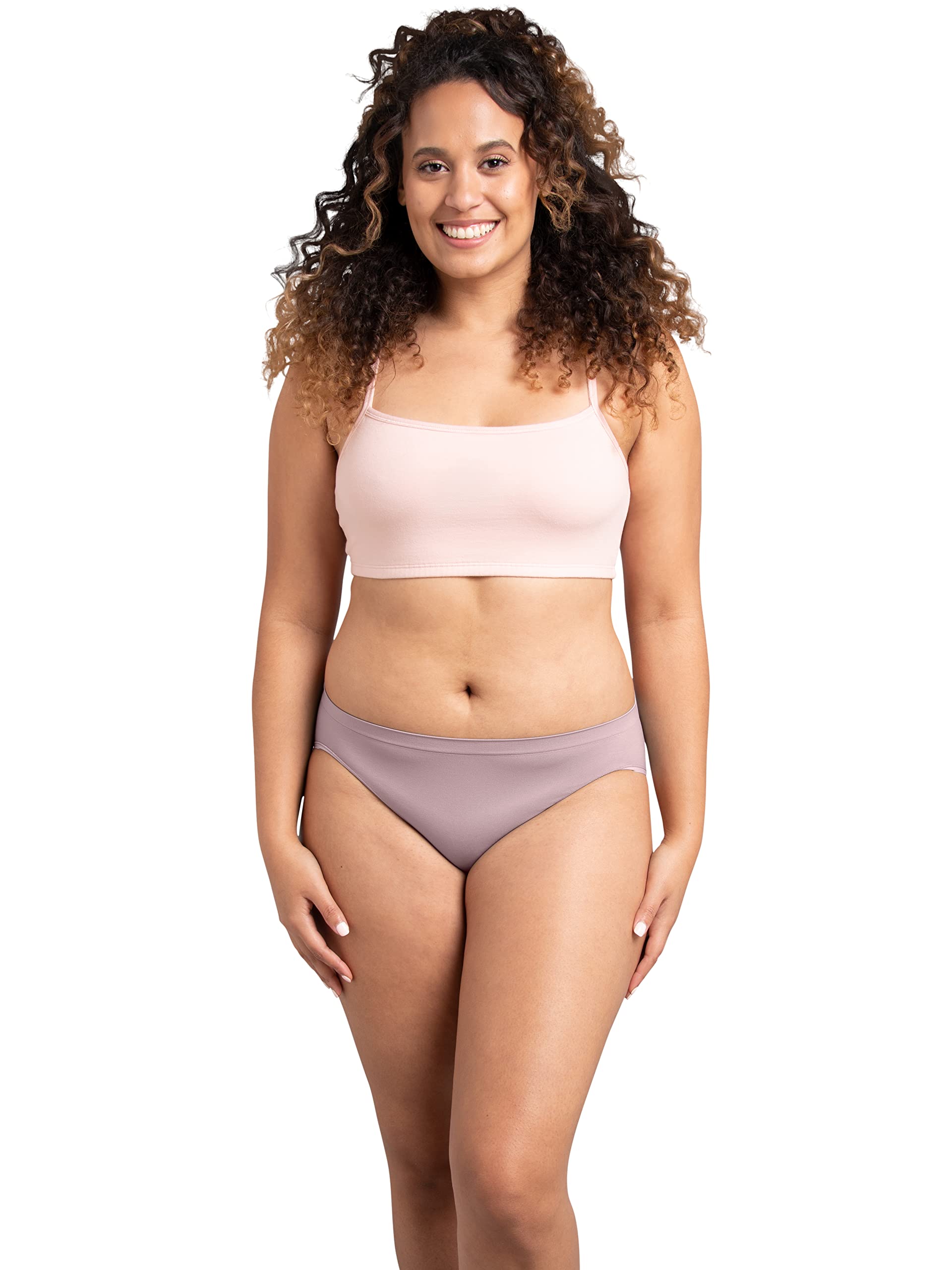 Fruit of the Loom Women's Seamless 360 Stretch Bikini Panty, Assorted 8 Pack