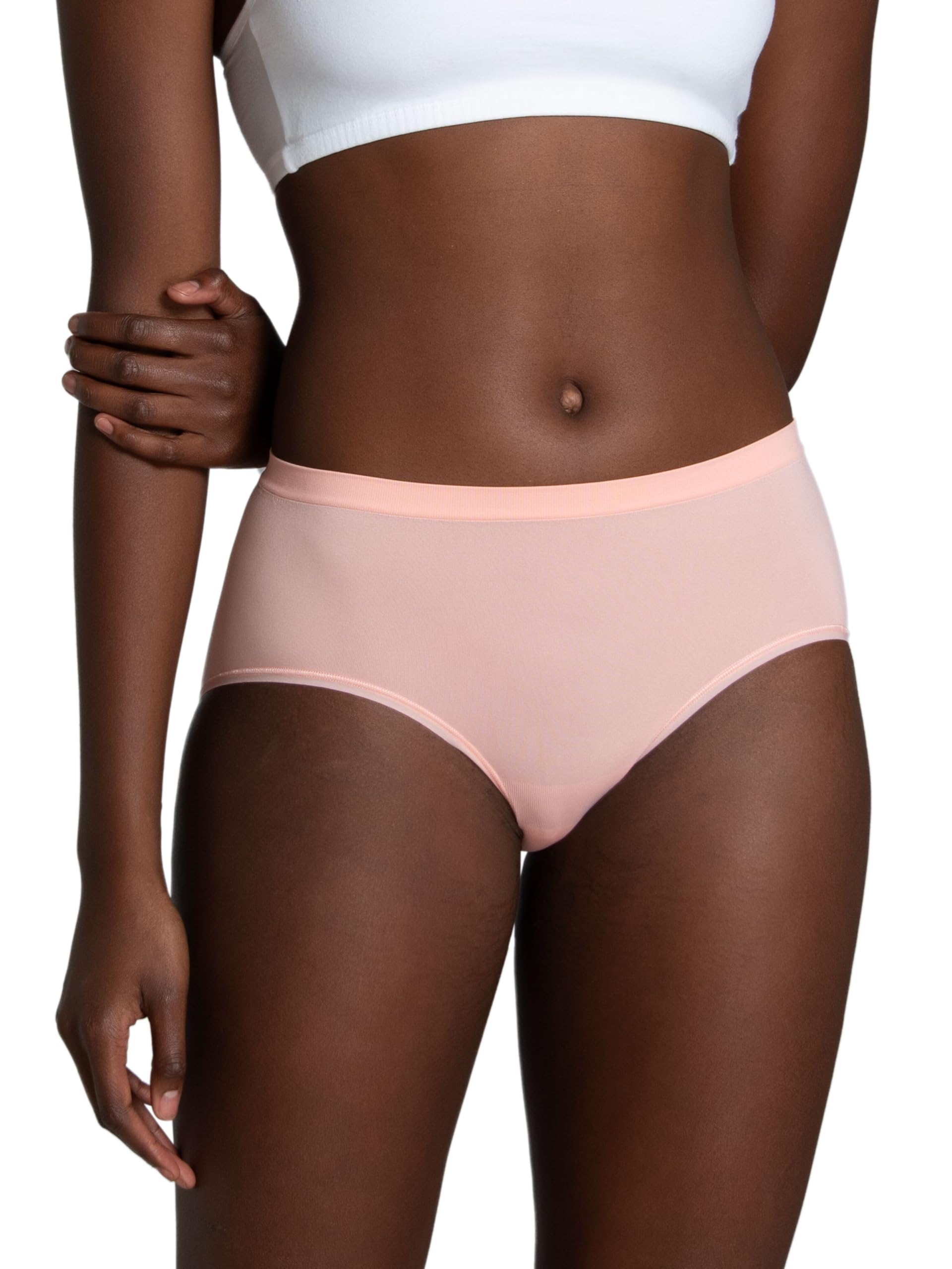 Fruit of the Loom Women's No Show Seamless Underwear, Amazing Stretch & No Panty Lines, Available in Plus Size