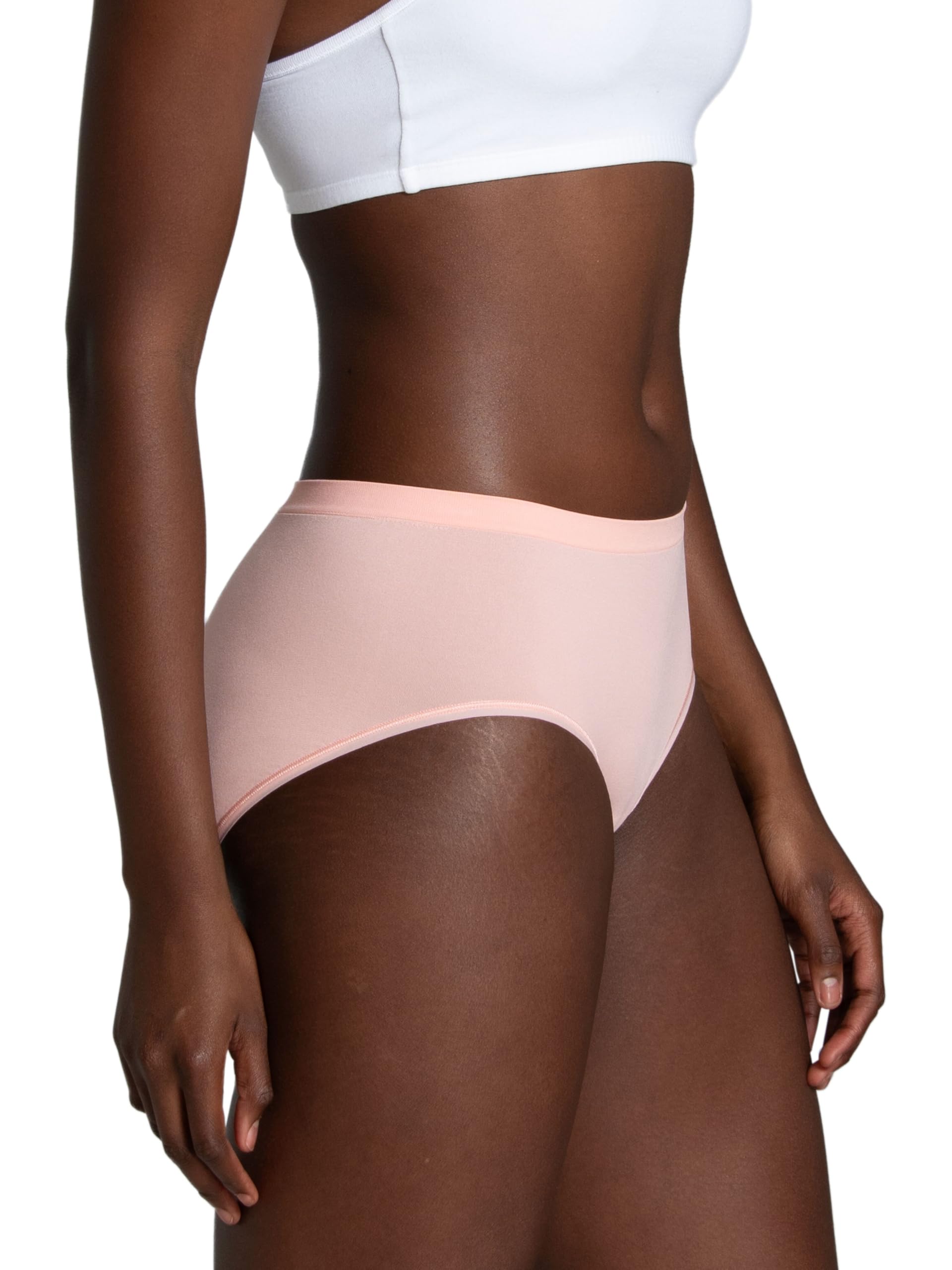 Fruit of the Loom Women's No Show Seamless Underwear, Amazing Stretch & No Panty Lines, Available in Plus Size