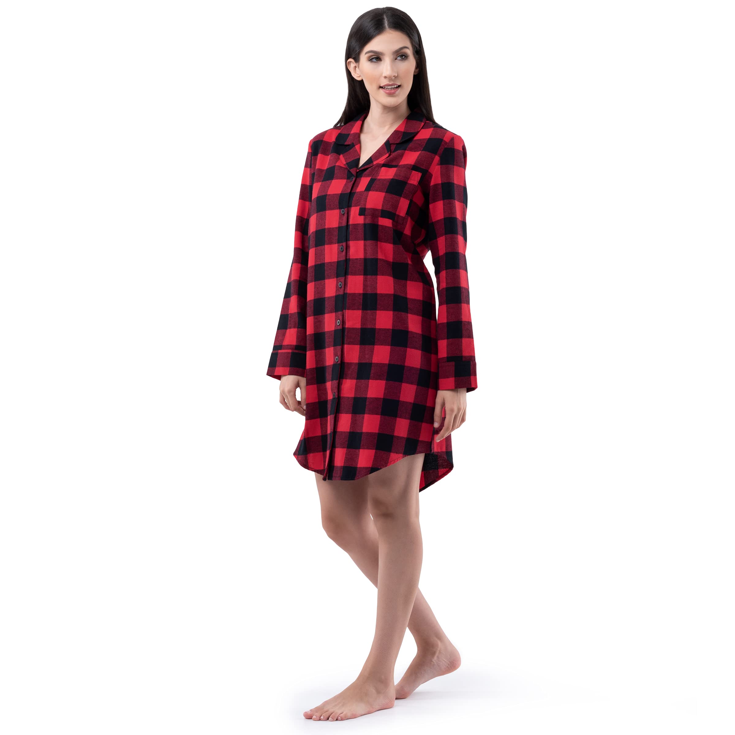 Fruit of the Loom Women's Flannel Sleep Shirt
