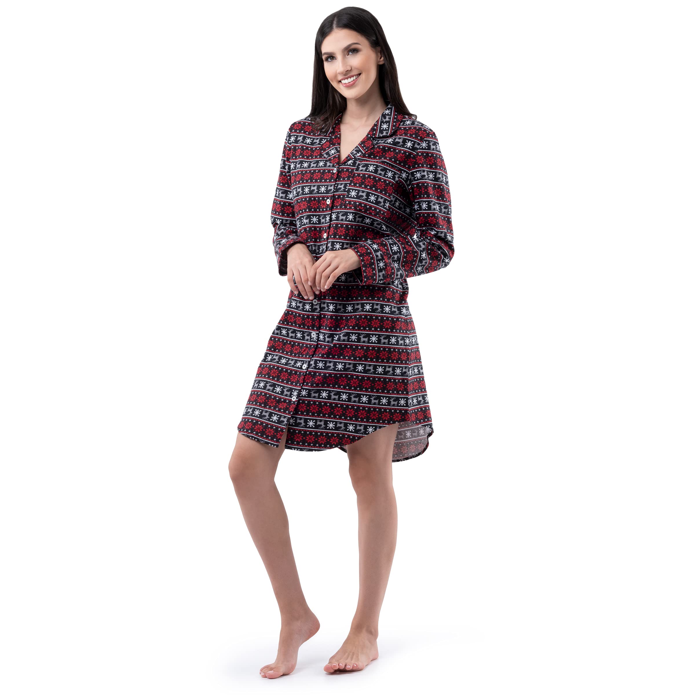 Fruit of the Loom Women's Flannel Sleep Shirt