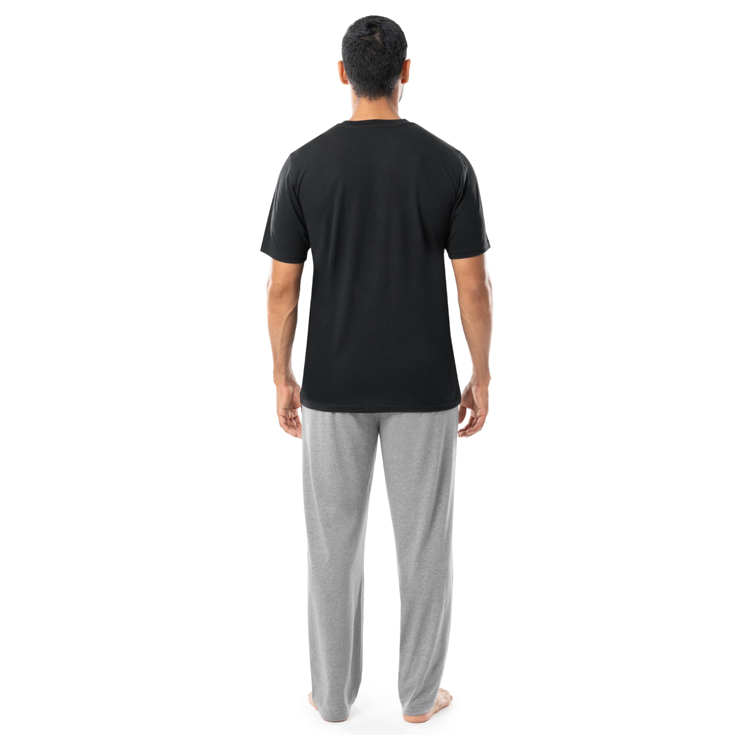 Fruit of the Loom mens 2-piece Jersey Knit Pajama Set