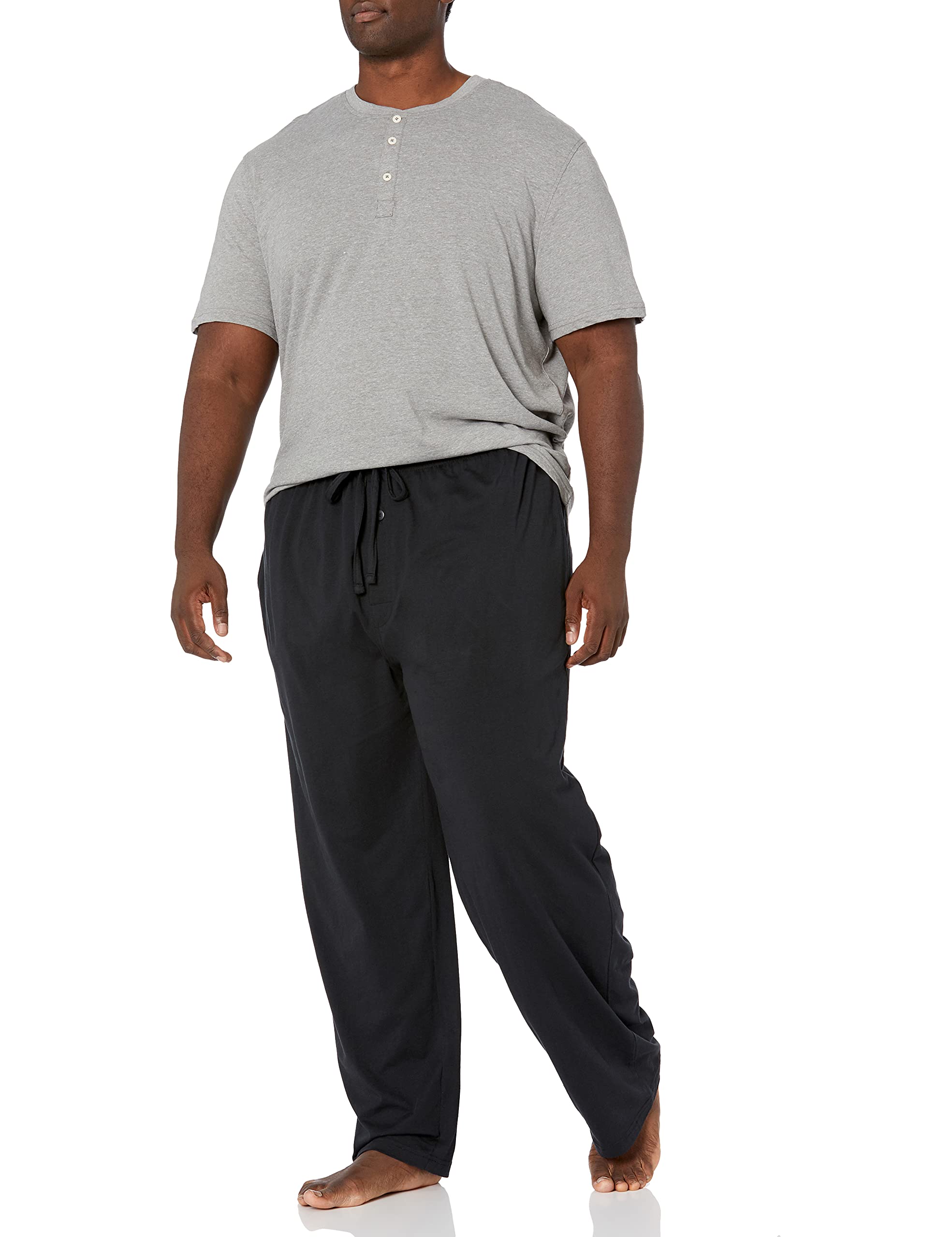 Fruit of the Loom mens 2-piece Jersey Knit Pajama Set