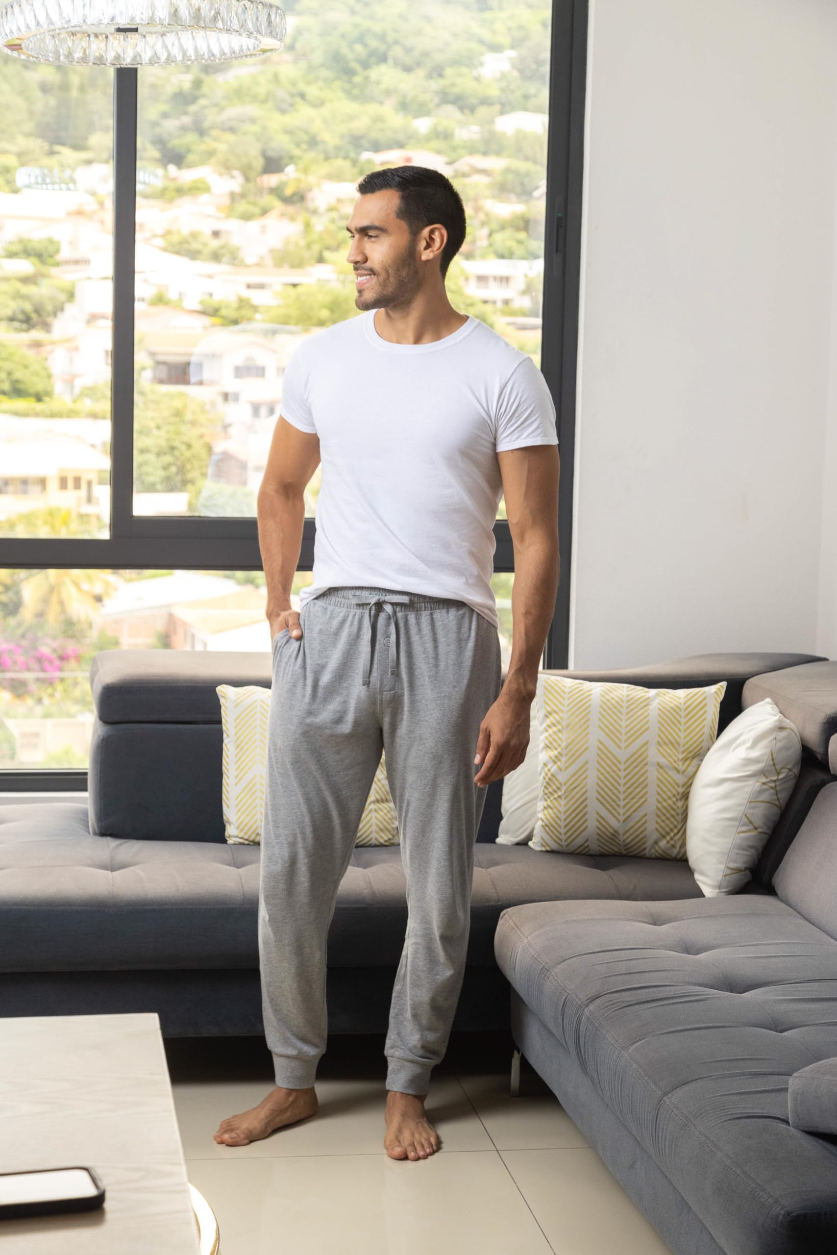 Fruit of the Loom Men's Jersey Knit Jogger Sleep Pant (1 and 2 Packs)