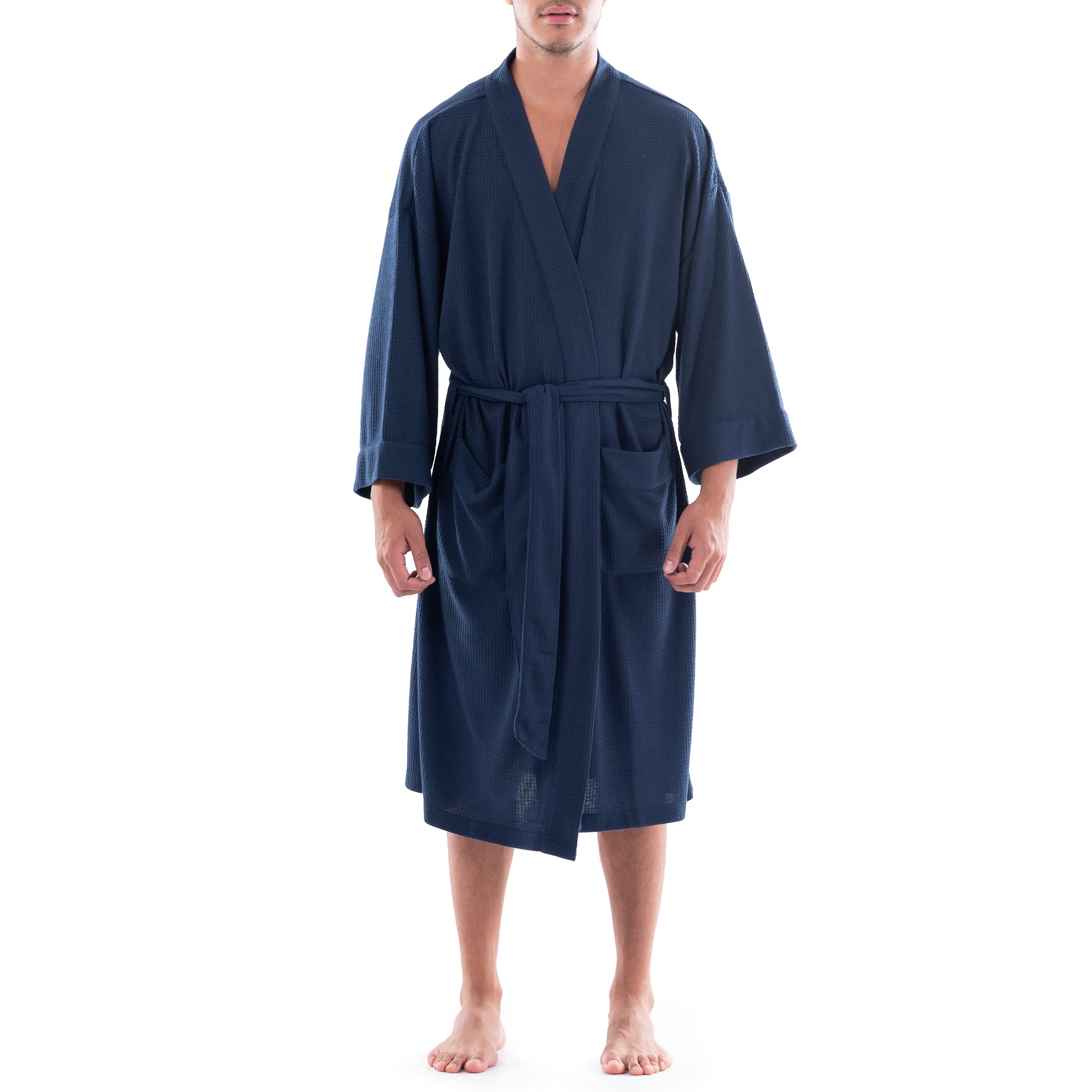 Fruit of the Loom Men's Waffle Kimono Robe