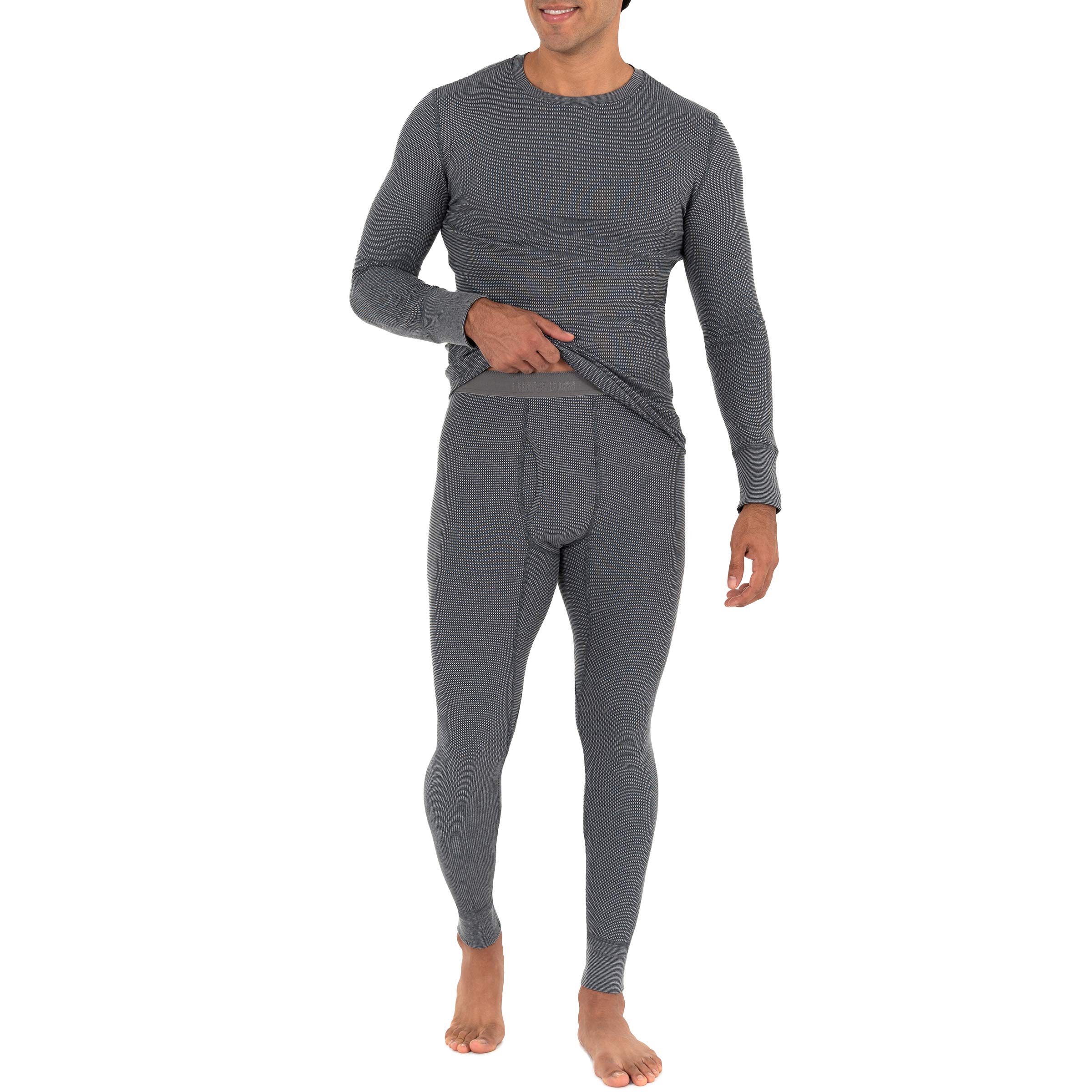 Fruit of the Loom Men's Recycled Waffle Thermal Underwear Set (Top and Bottom)