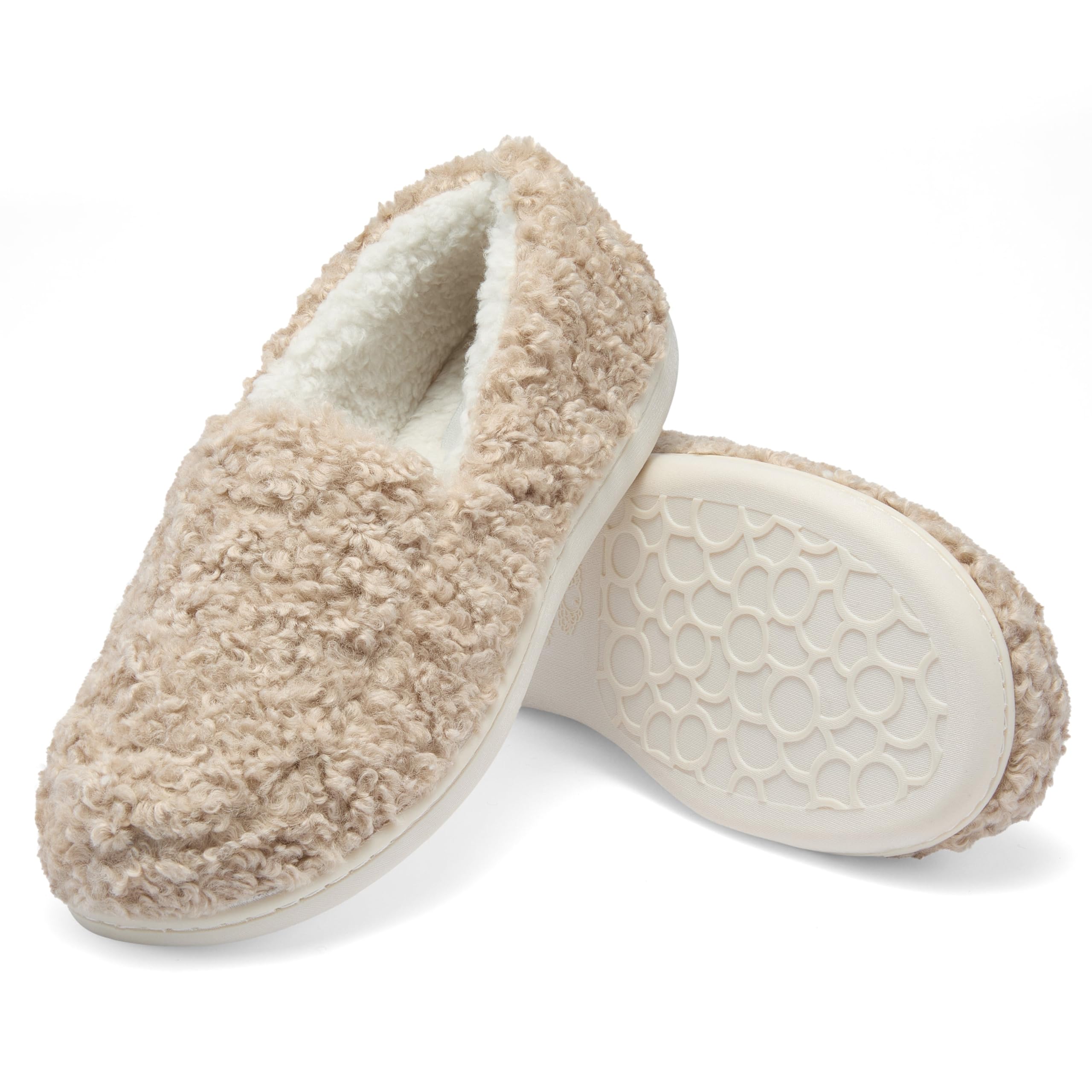 Fruit of the Loom Women's Berber Loafer - Comfy, Memory Foam, Indoor/Outdoor