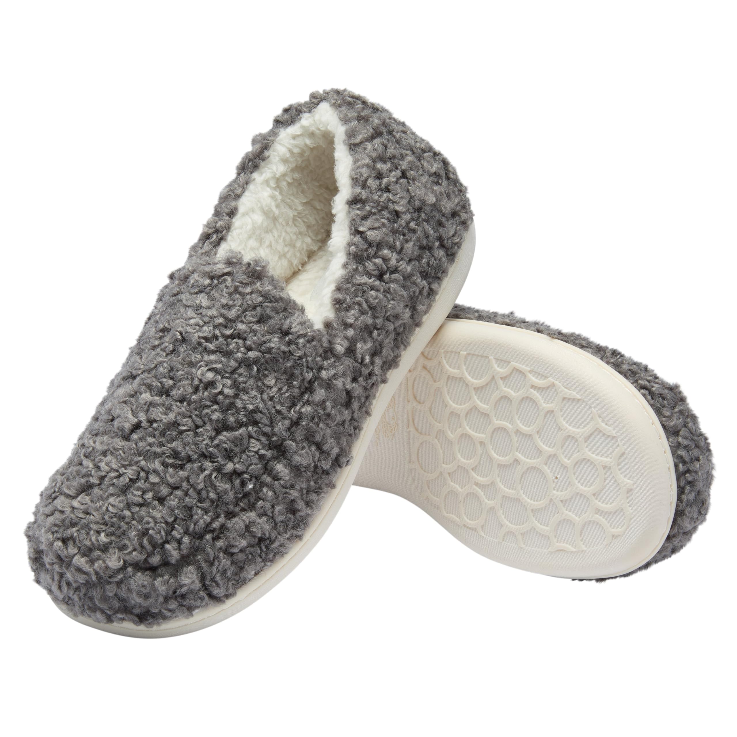 Fruit of the Loom Women's Berber Loafer - Comfy, Memory Foam, Indoor/Outdoor
