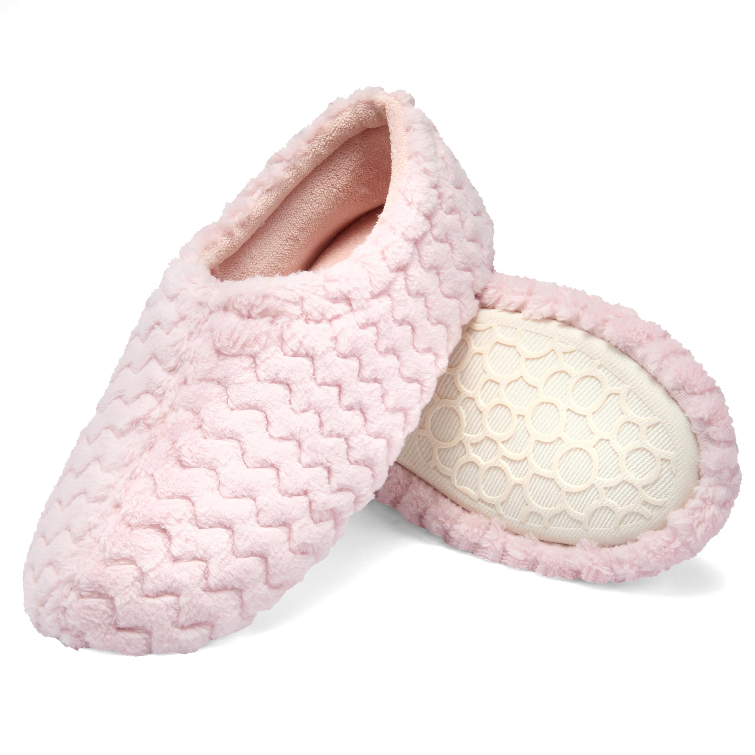 Fruit of the Loom House Slippers For Women, Memory Foam Insole, Indoor Outdoor, Comfy, Chevron