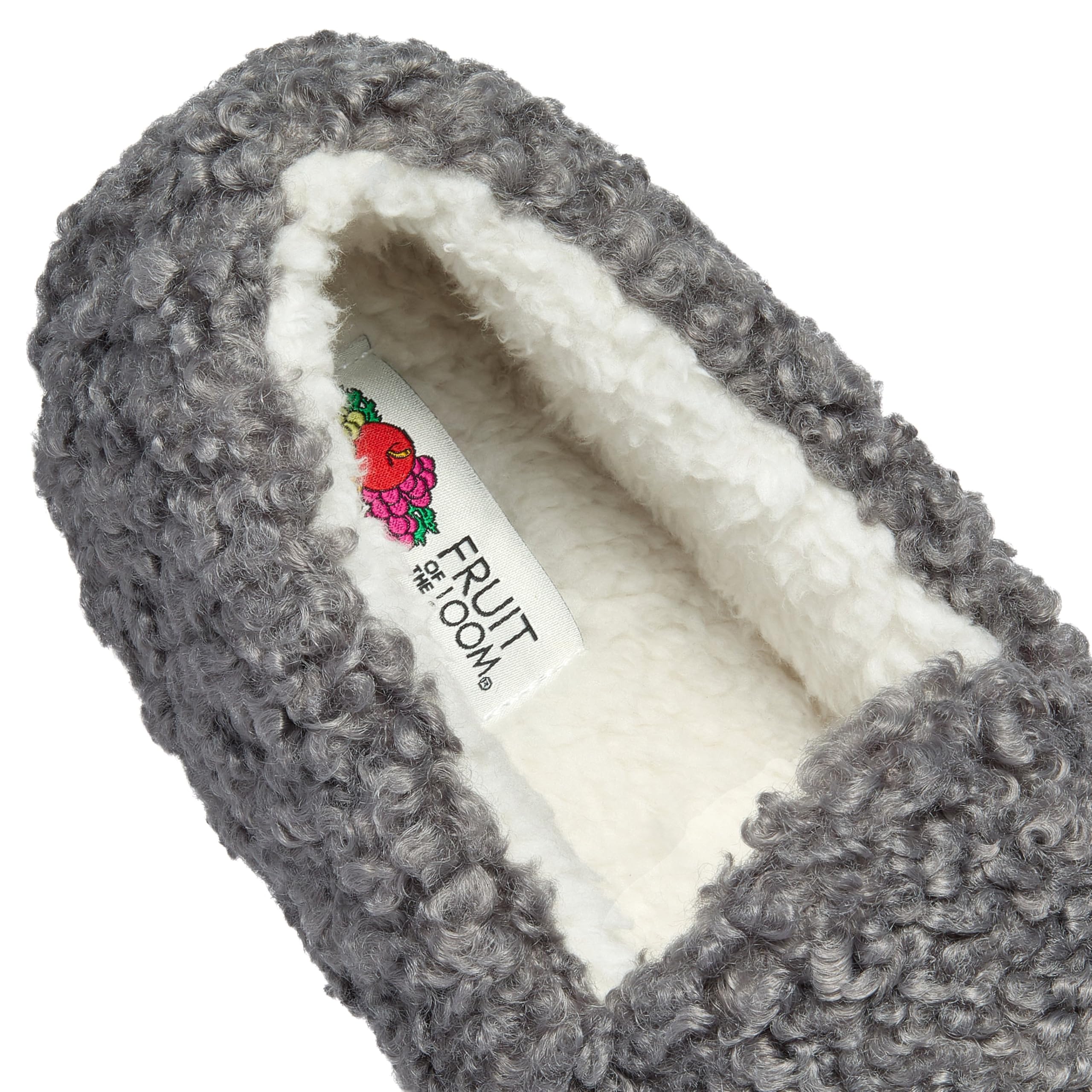 Fruit of the Loom Women's Berber Loafer - Comfy, Memory Foam, Indoor/Outdoor