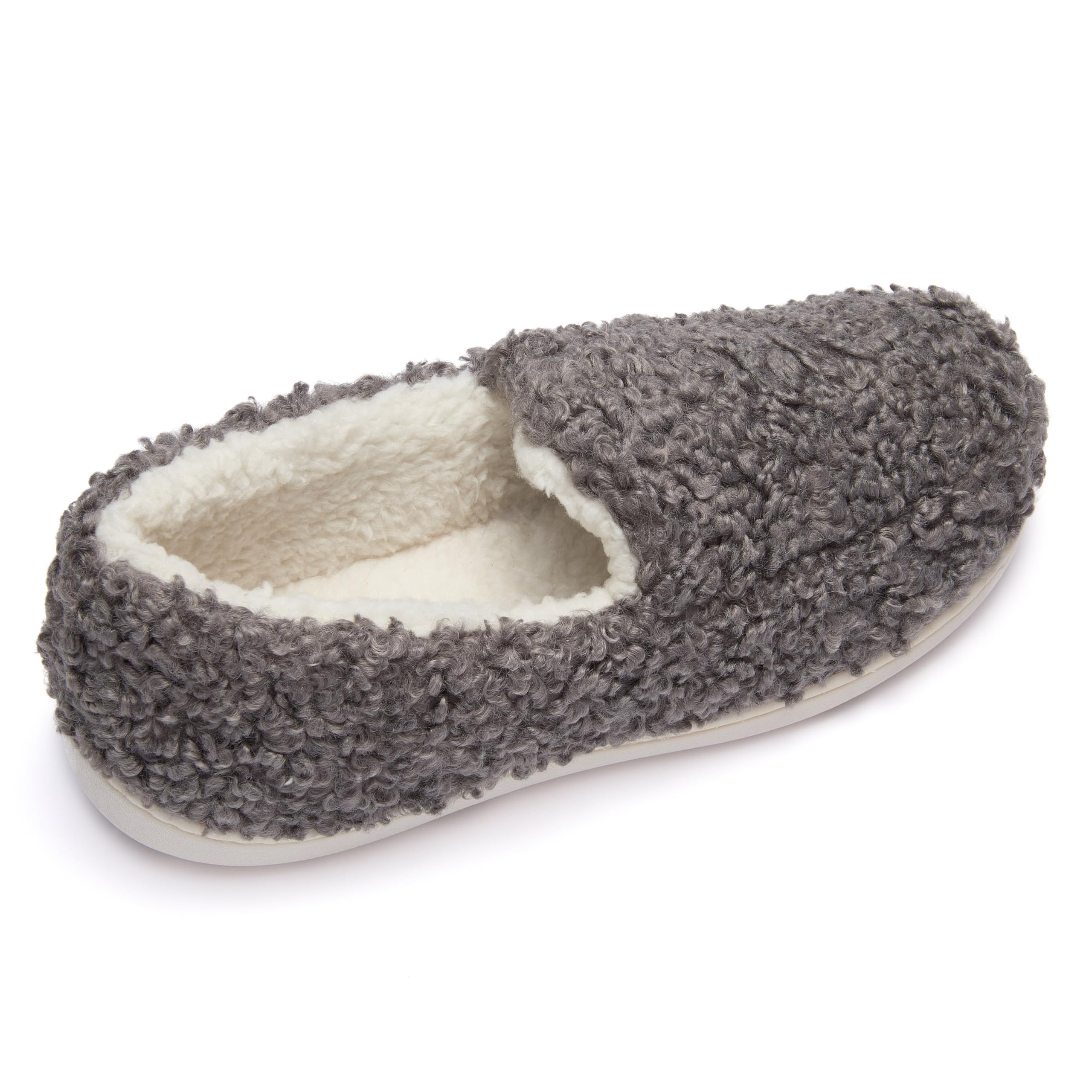 Fruit of the Loom Women's Berber Loafer - Comfy, Memory Foam, Indoor/Outdoor