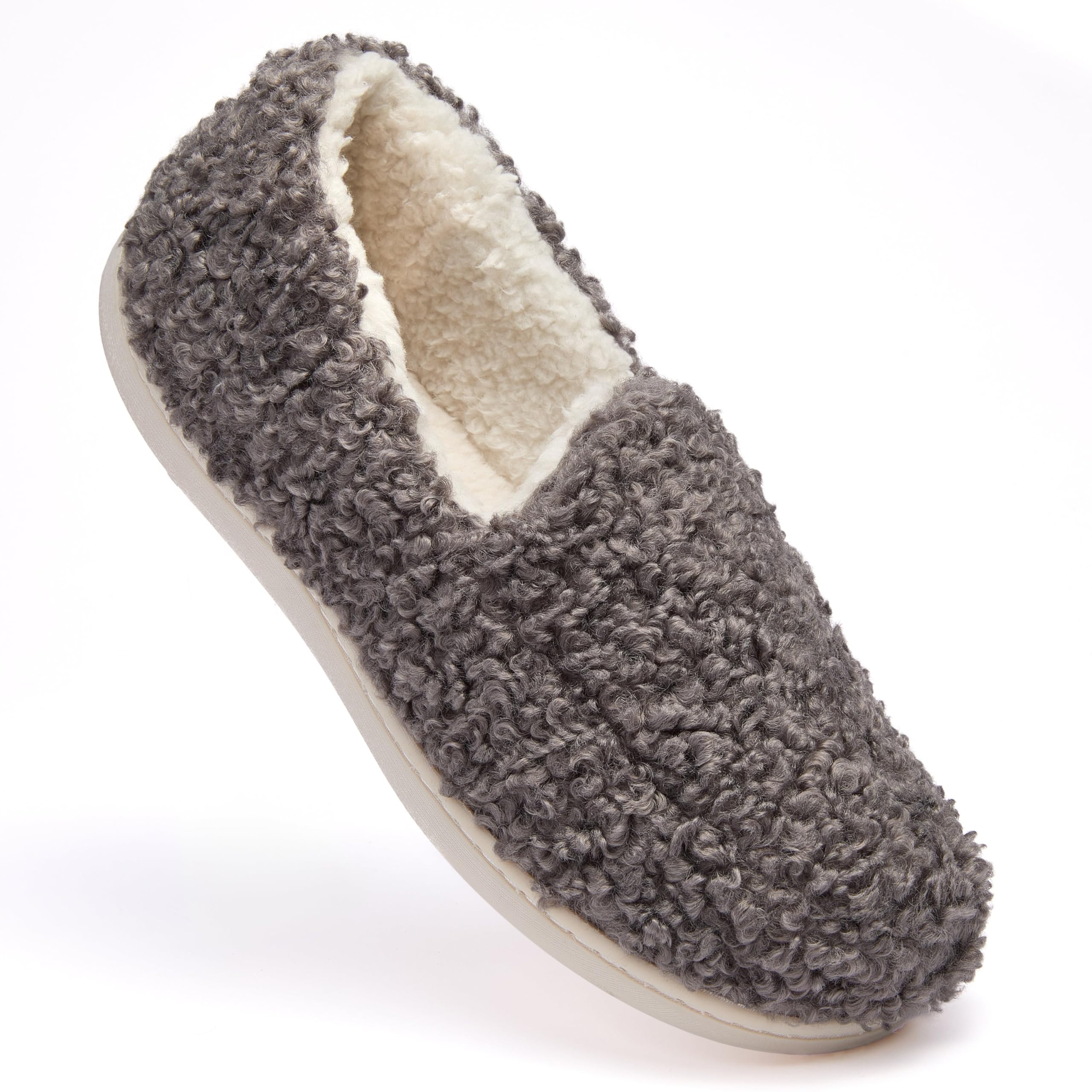 Fruit of the Loom Women's Berber Loafer - Comfy, Memory Foam, Indoor/Outdoor