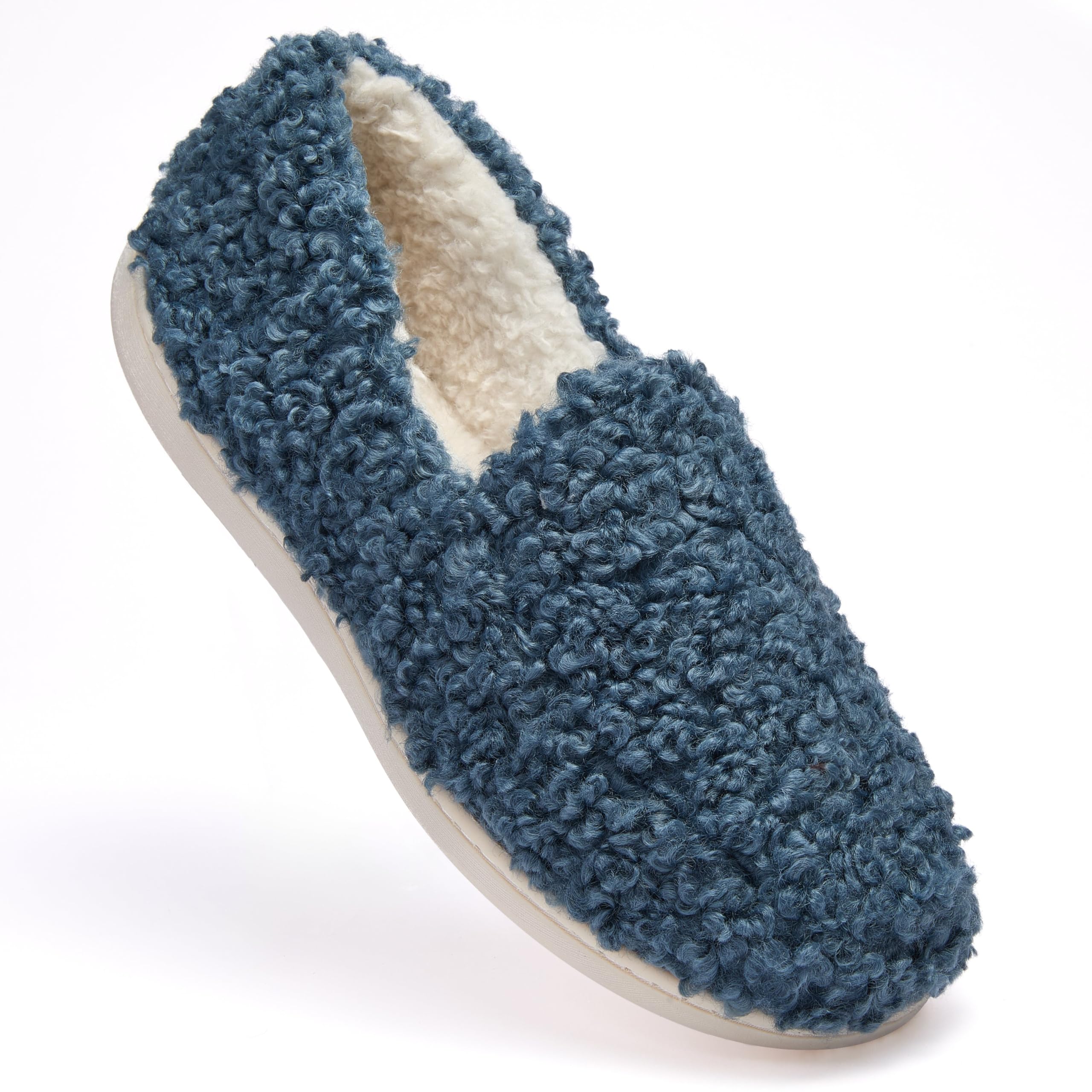 Fruit of the Loom Women's Berber Loafer - Comfy, Memory Foam, Indoor/Outdoor