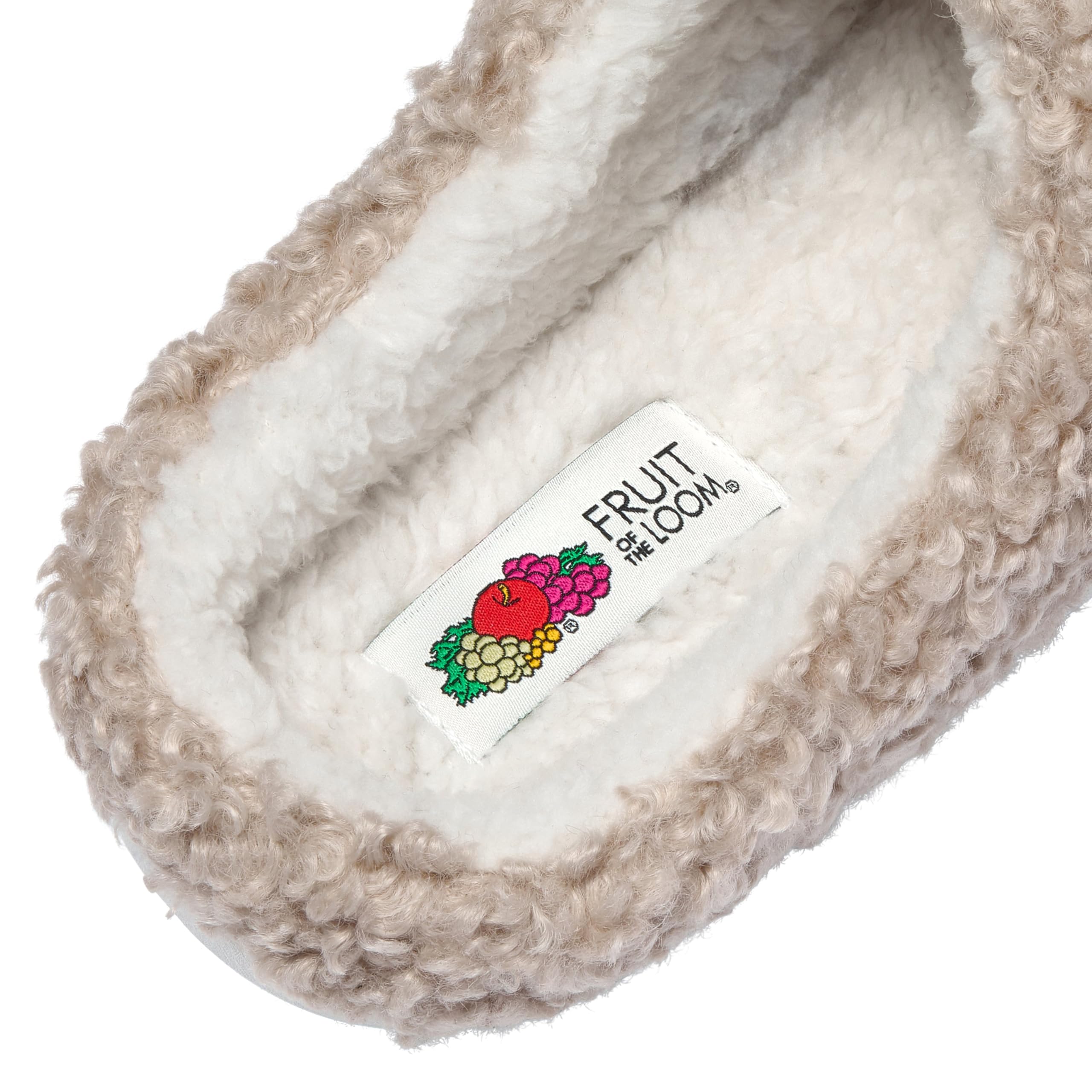 Fruit of the Loom House Slippers For Women, Memory Foam Insole, Indoor Outdoor, Comfy, Berber Loafer