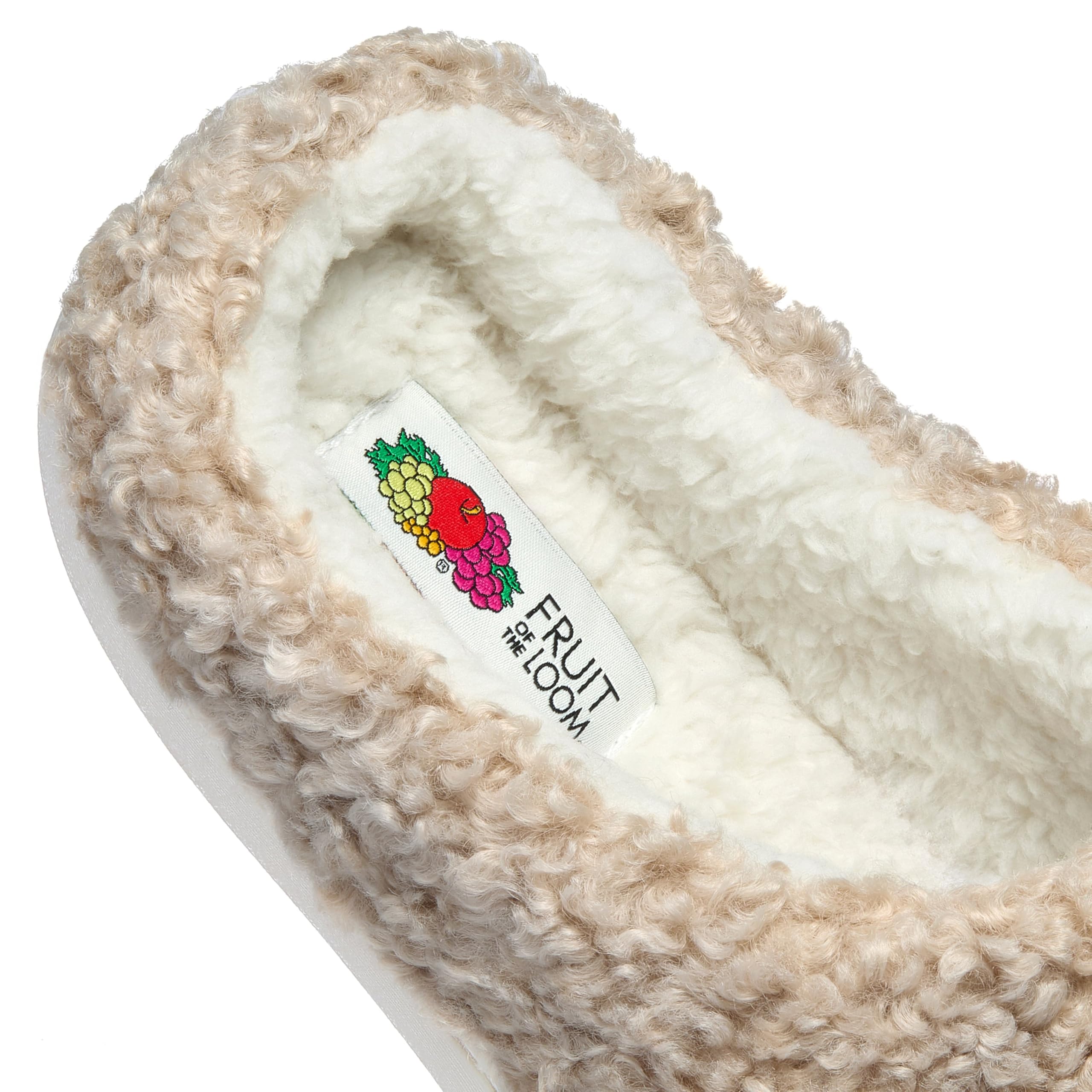 Fruit of the Loom House Slippers For Women, Memory Foam Insole, Indoor Outdoor, Comfy, Berber Loafer