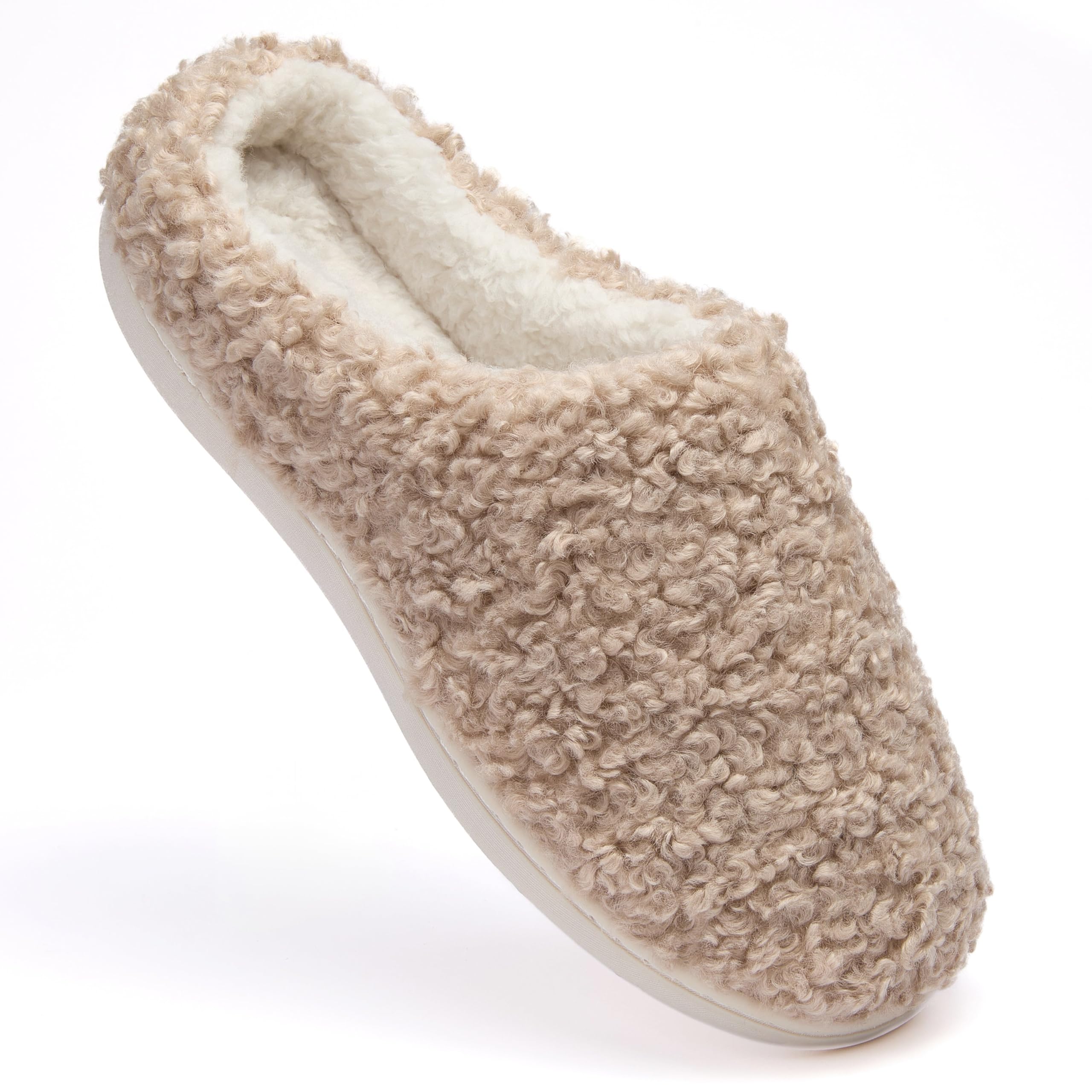 Fruit of the Loom House Slippers For Women, Memory Foam Insole, Indoor Outdoor, Comfy, Berber Loafer