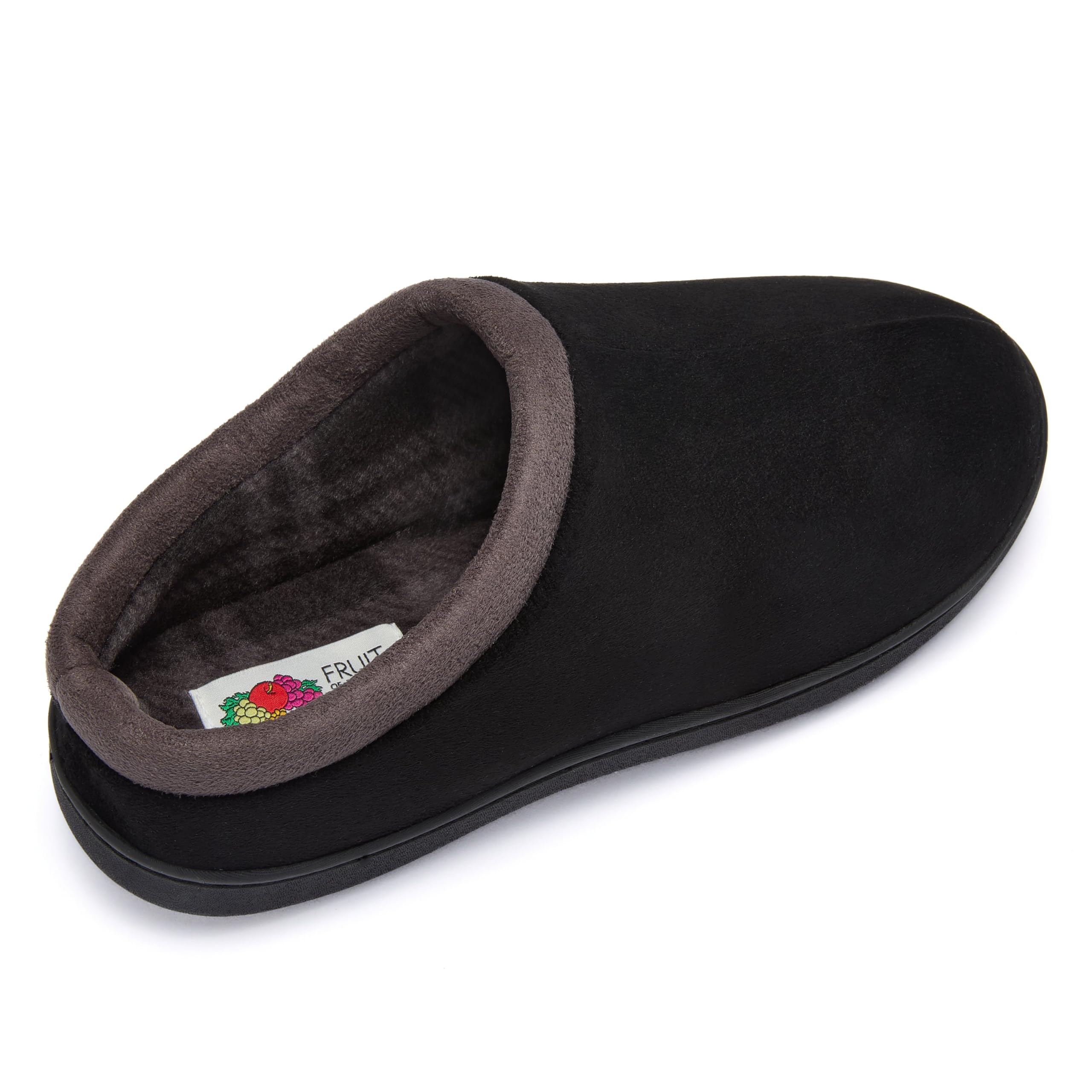 Fruit of the Loom Slipper for Men - Microsuede Clog - Comfortable, Memory Foam Sole, Indoor/Outdoor, Machine Washable