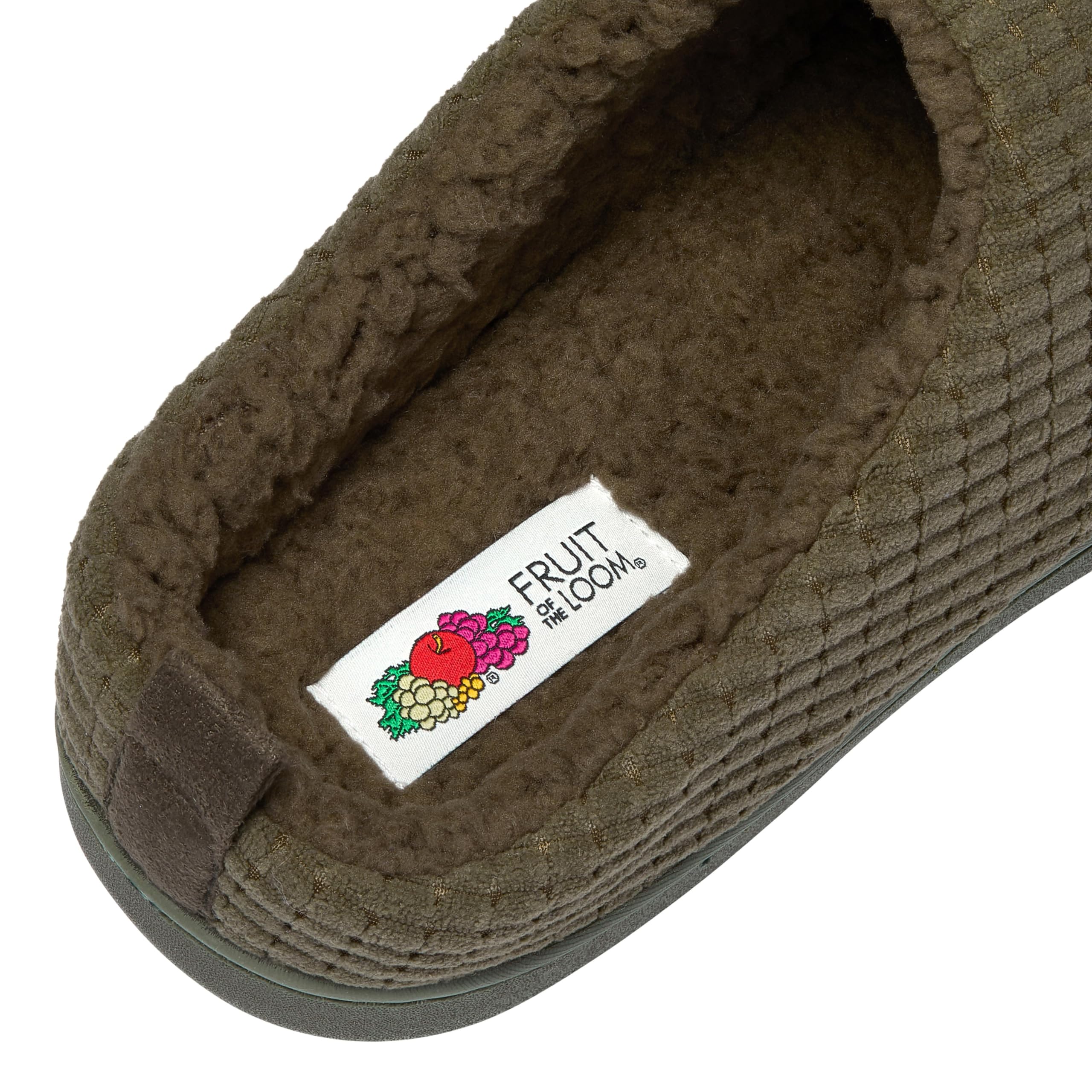 Fruit of the Loom Slipper For Men - Waffle Clog, Comfortable, Memory Foam Sole, Indoor/Outdoor, Machine Washable