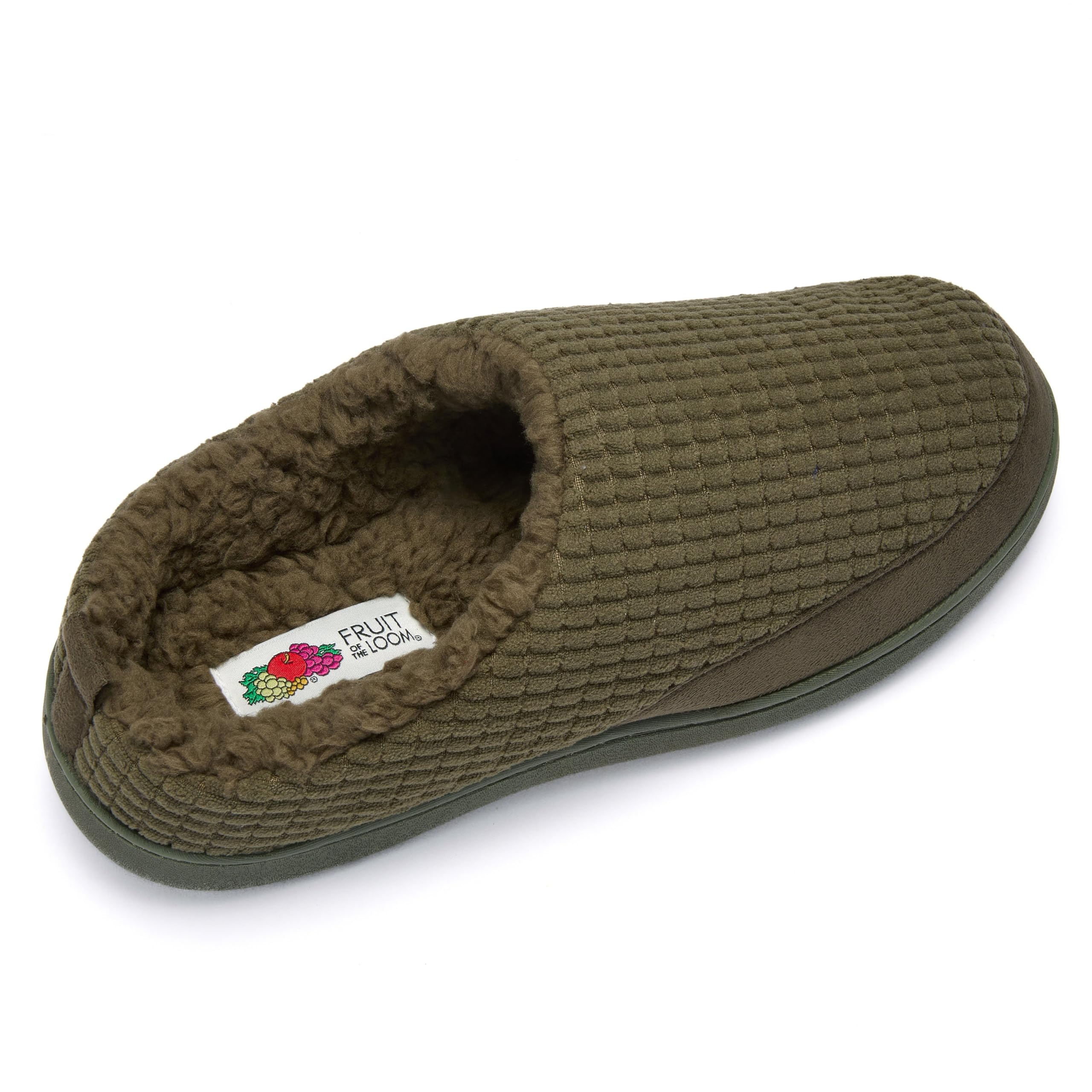 Fruit of the Loom Slipper For Men - Waffle Clog, Comfortable, Memory Foam Sole, Indoor/Outdoor, Machine Washable