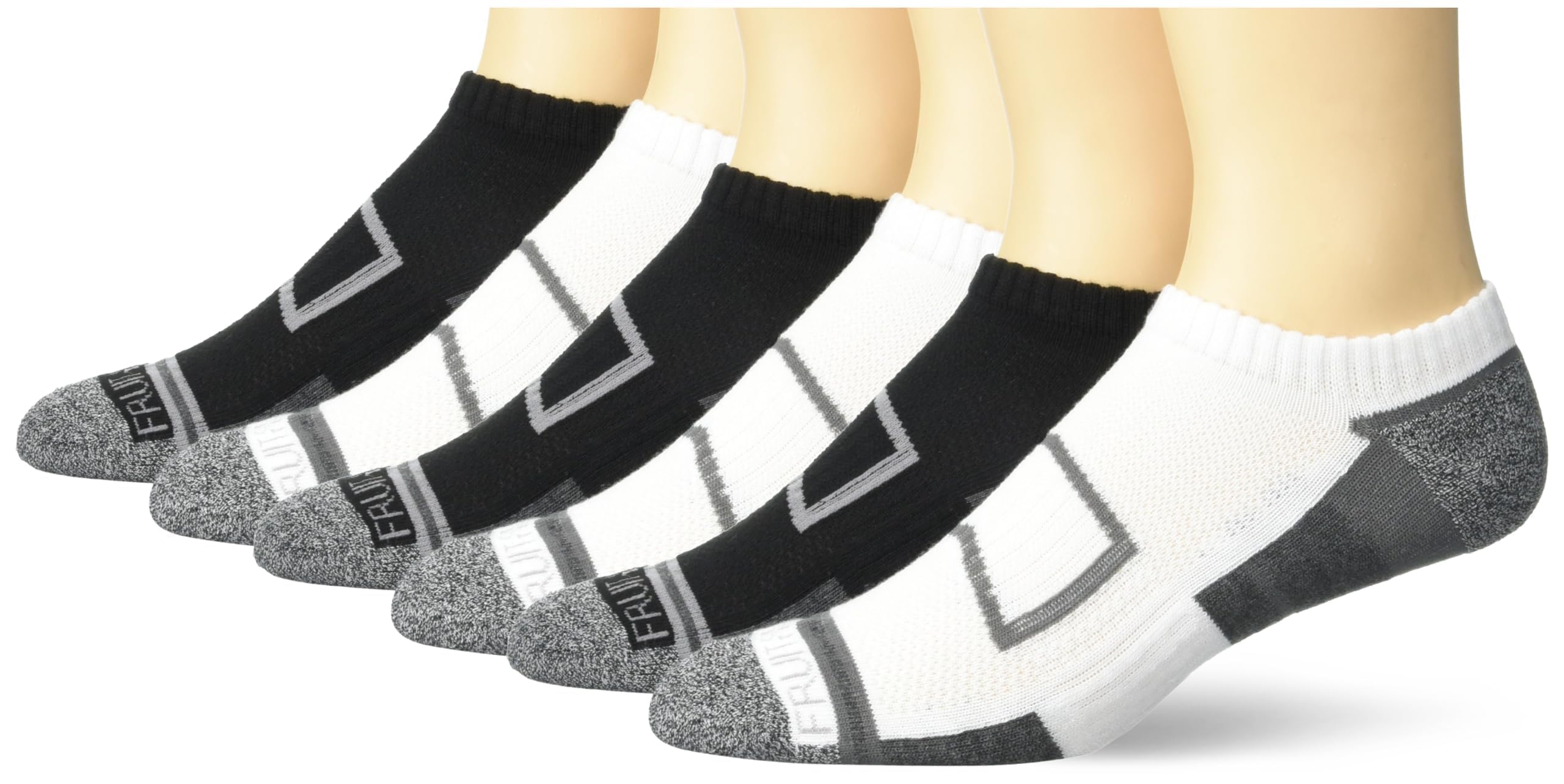Fruit of the Loom Men's Breathable Lightweight Performance No Show Socks