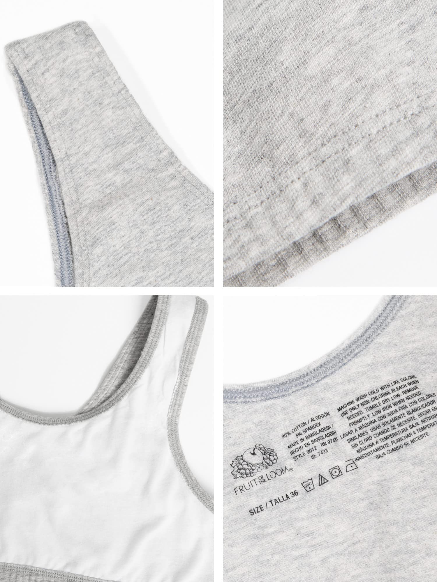 Fruit of the Loom Women's Cotton Tank Bra - Ultimate Comfort & Breathable Fit