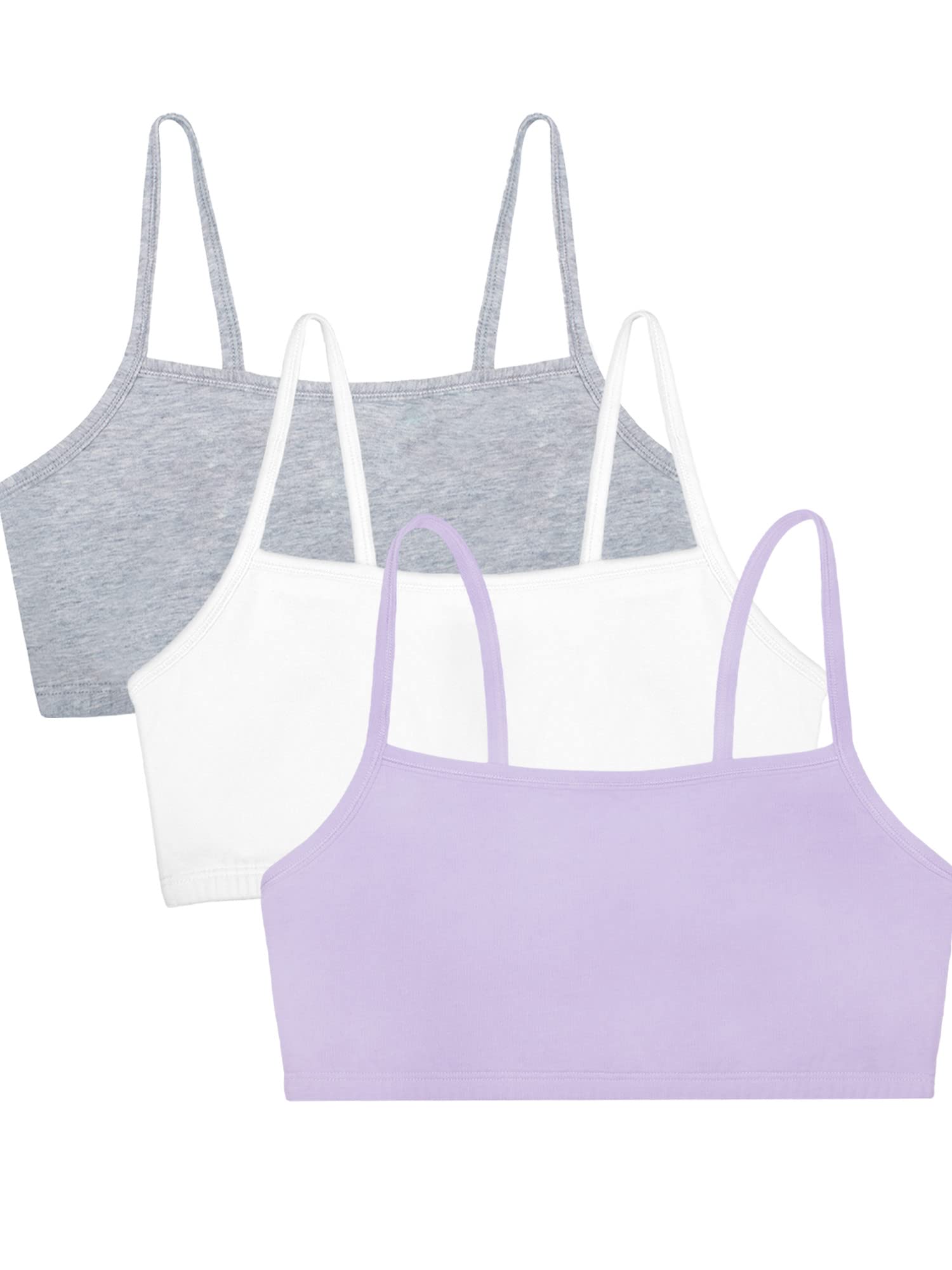 Fruit of the Loom Women's Spaghetti Strap Cotton Sports Bra - All-Day Comfort & Easy Movement