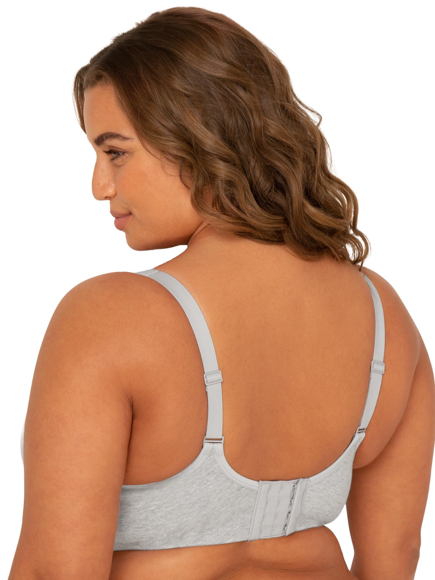 Fruit of the Loom Women's Fit for Me Collection: Plus-Size Unlined Underwire Bra-Cotton Comfort & Pinch-Free Straps