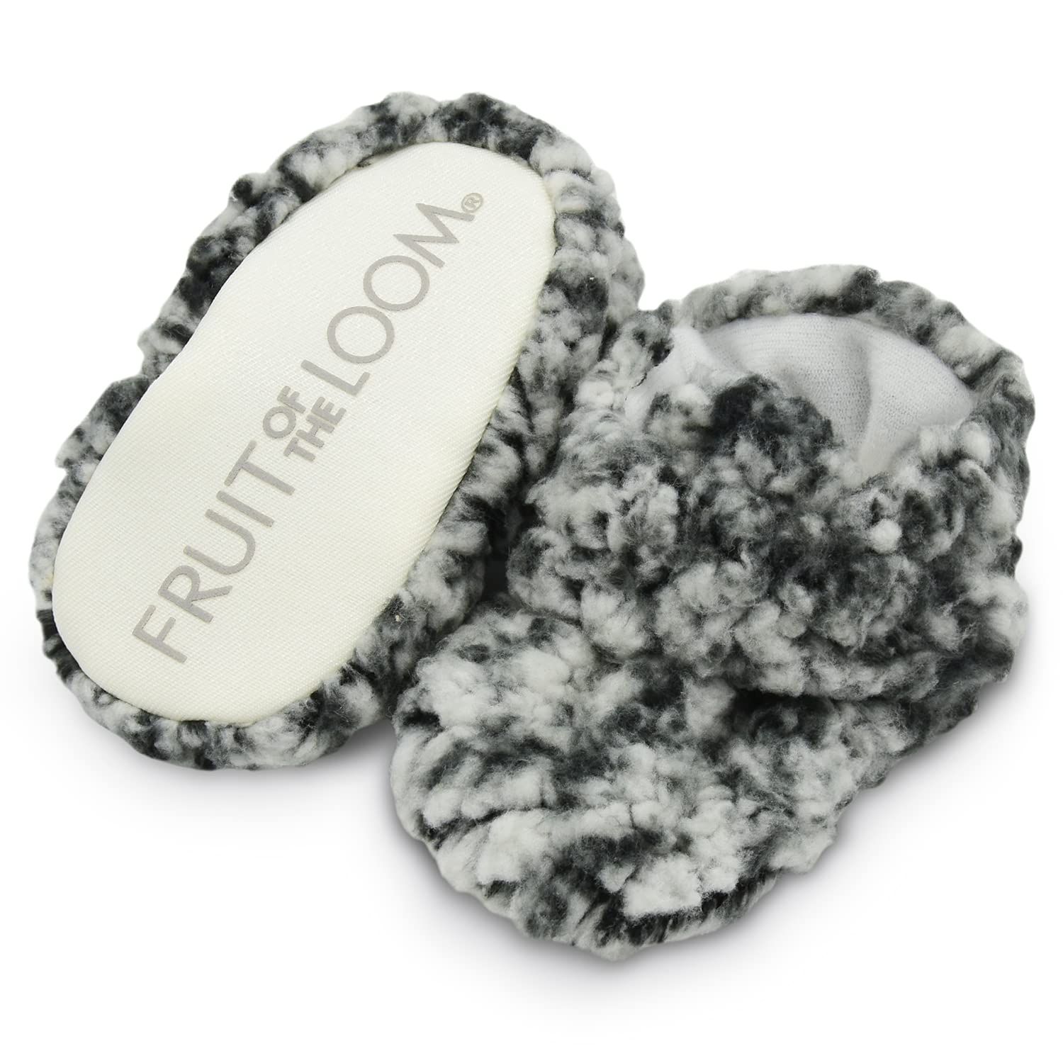 Fruit of the Loom Cozy Thermal Wrap Booties with Non-Skids for Baby Girls, Boys, Unisex