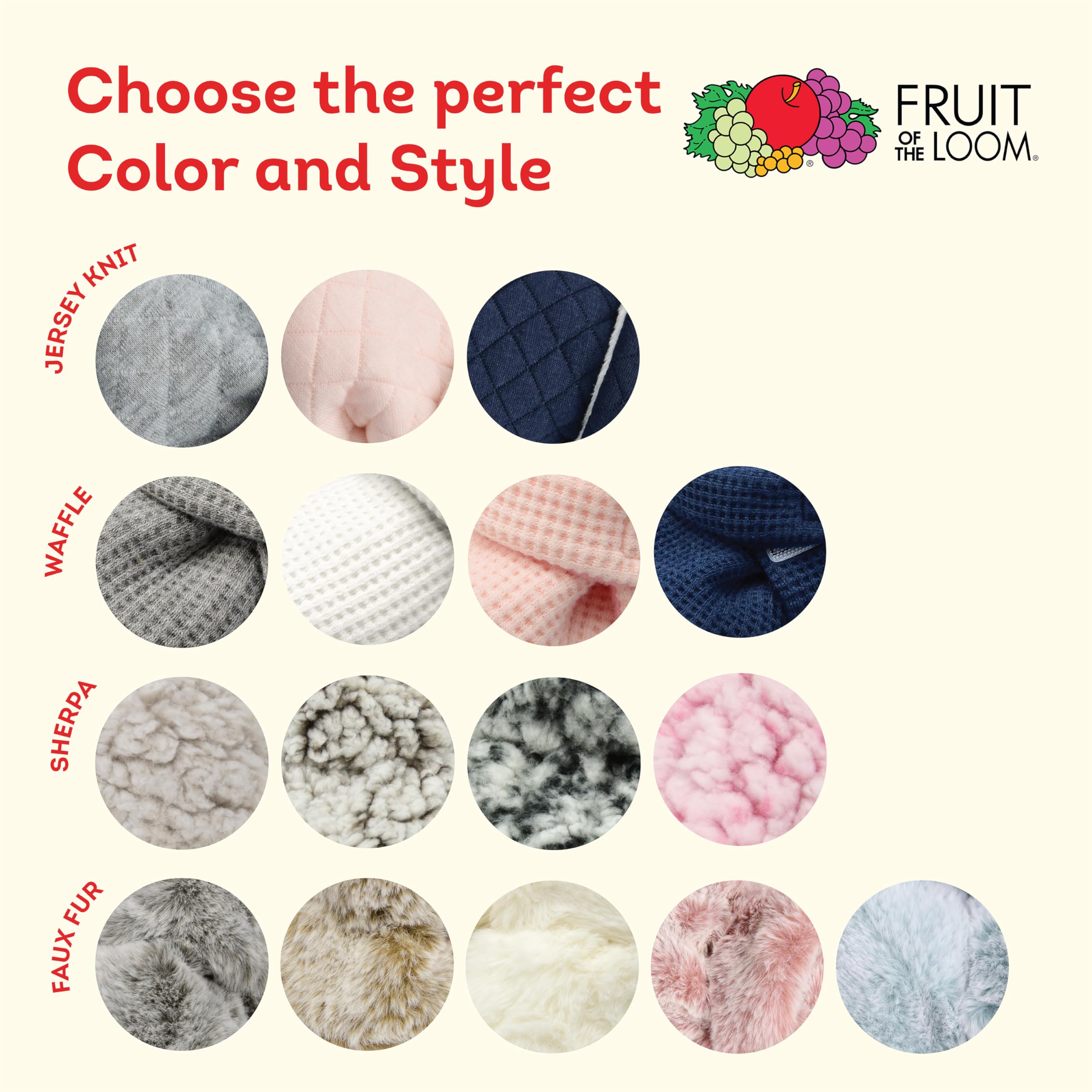 Fruit of the Loom Cozy Thermal Wrap Booties with Non-Skids for Baby Girls, Boys, Unisex