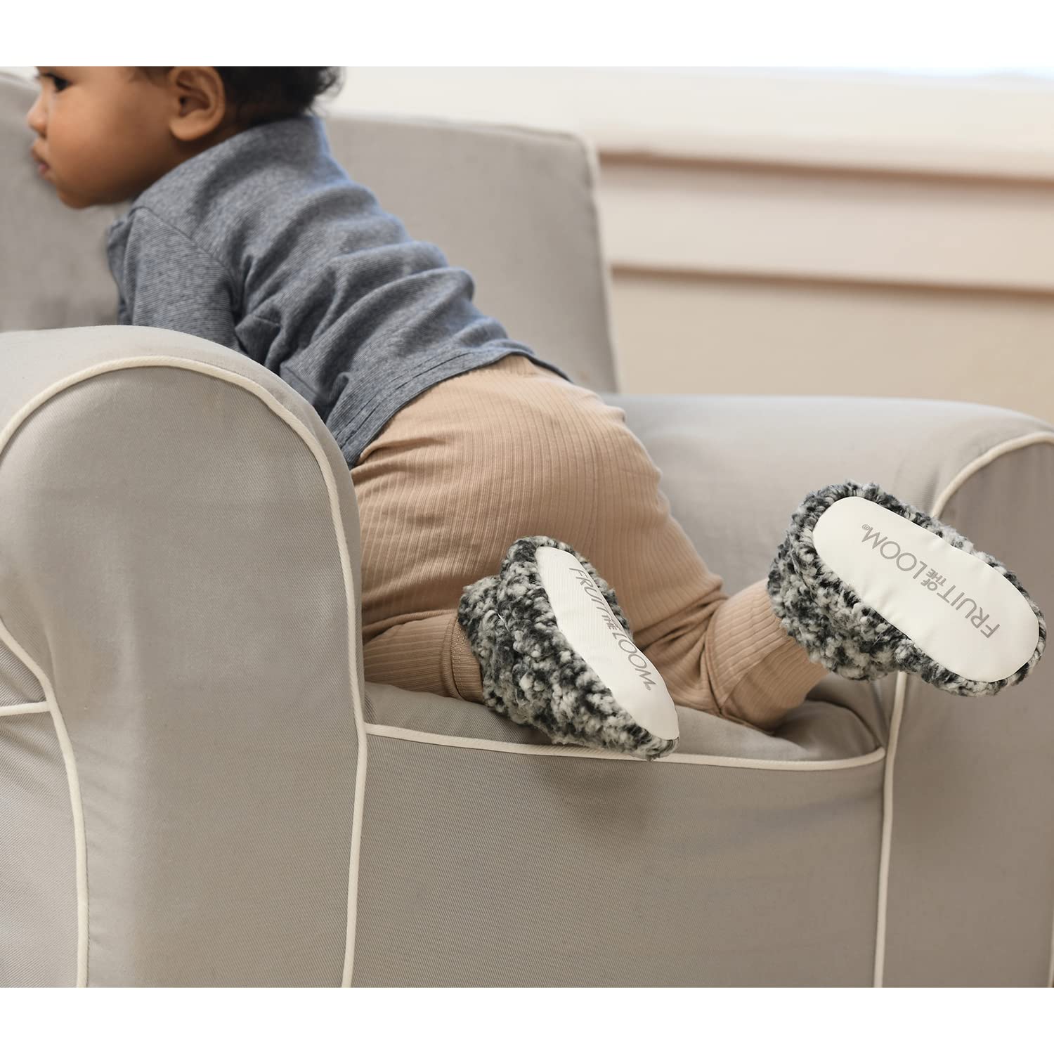 Fruit of the Loom Cozy Thermal Wrap Booties with Non-Skids for Baby Girls, Boys, Unisex