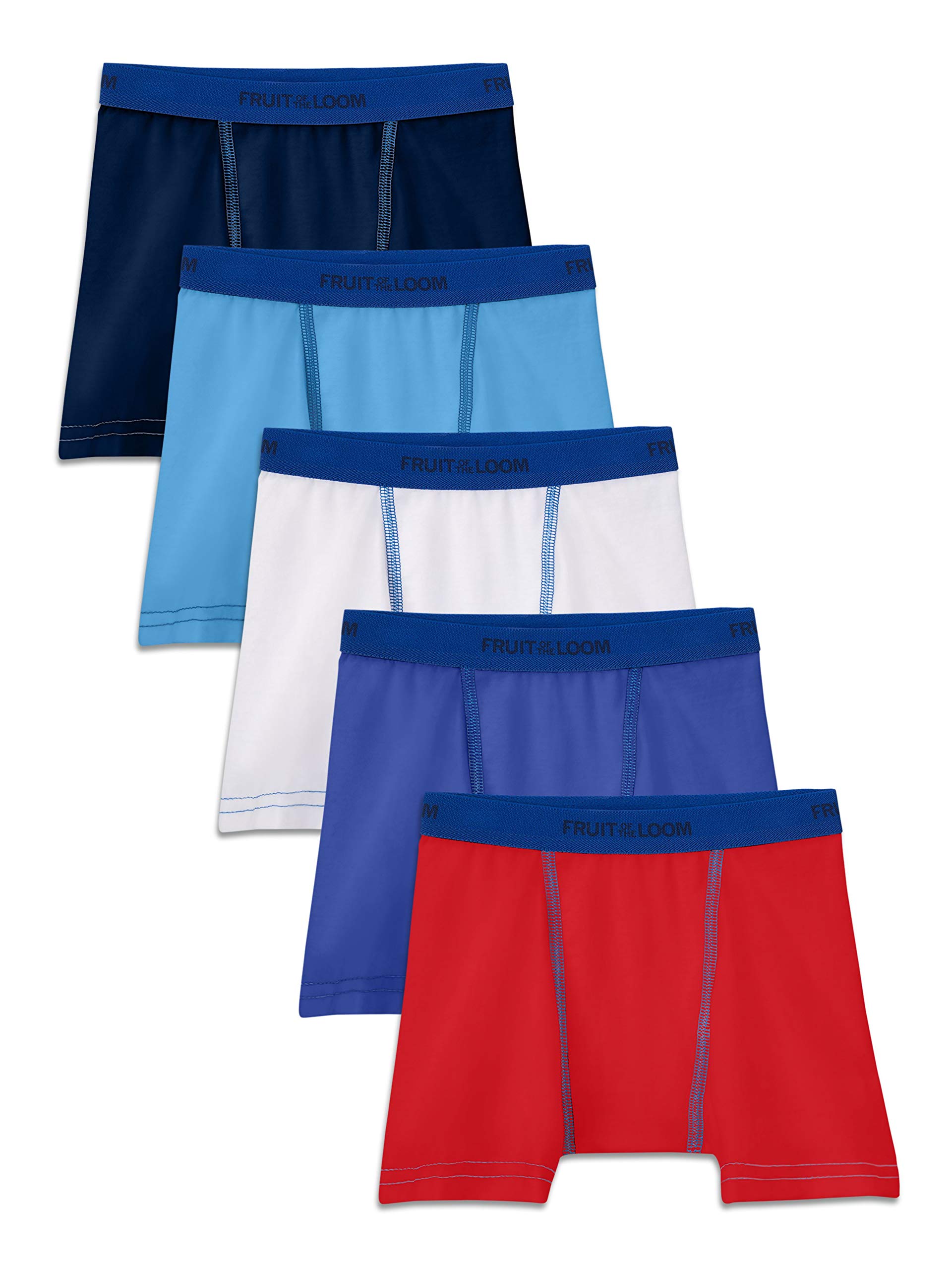 Fruit of the Loom Toddler Boys' 5 Pack Cotton Stretch Boxer Briefs