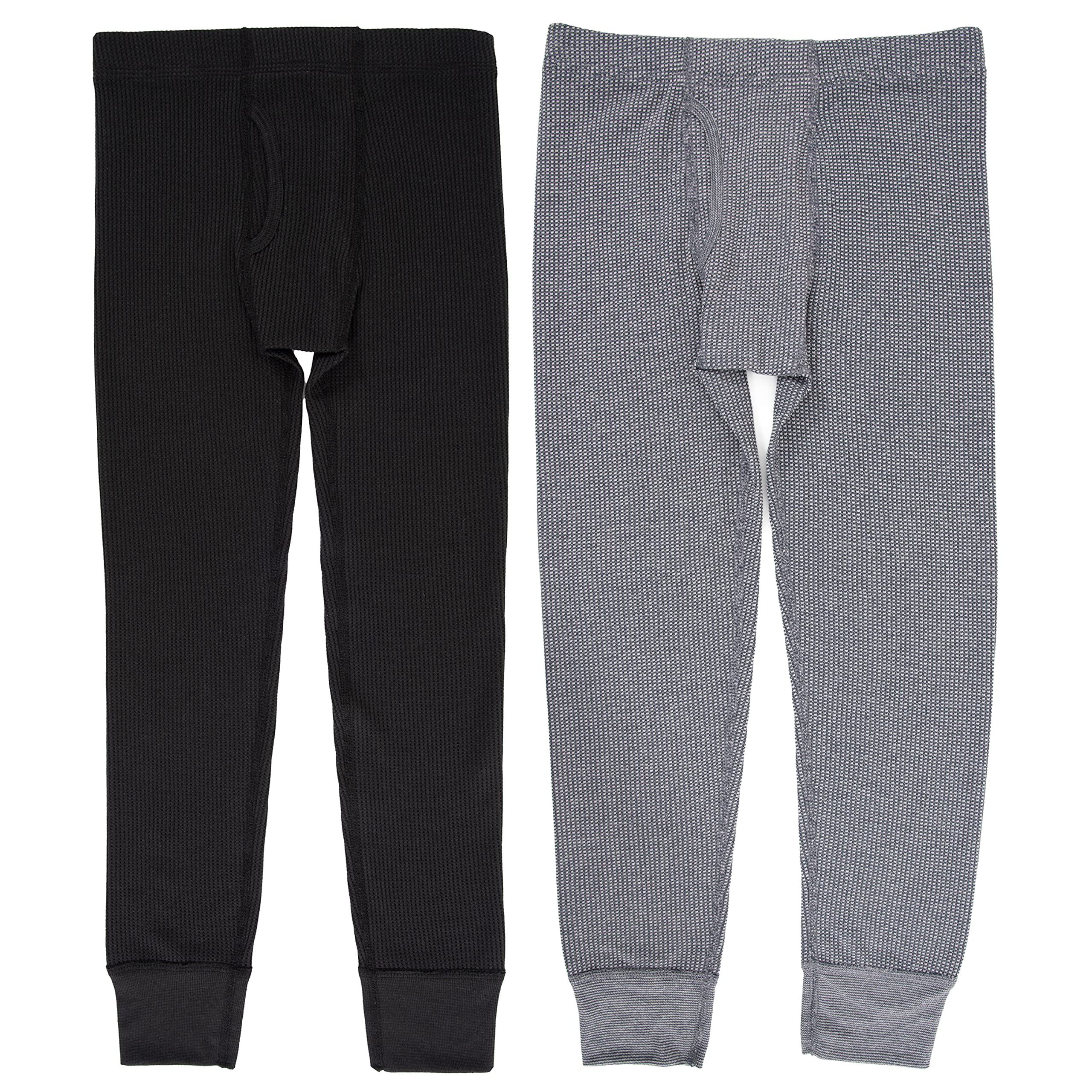 Fruit of the Loom boys Premium 2-pack Thermal Waffle Bottom