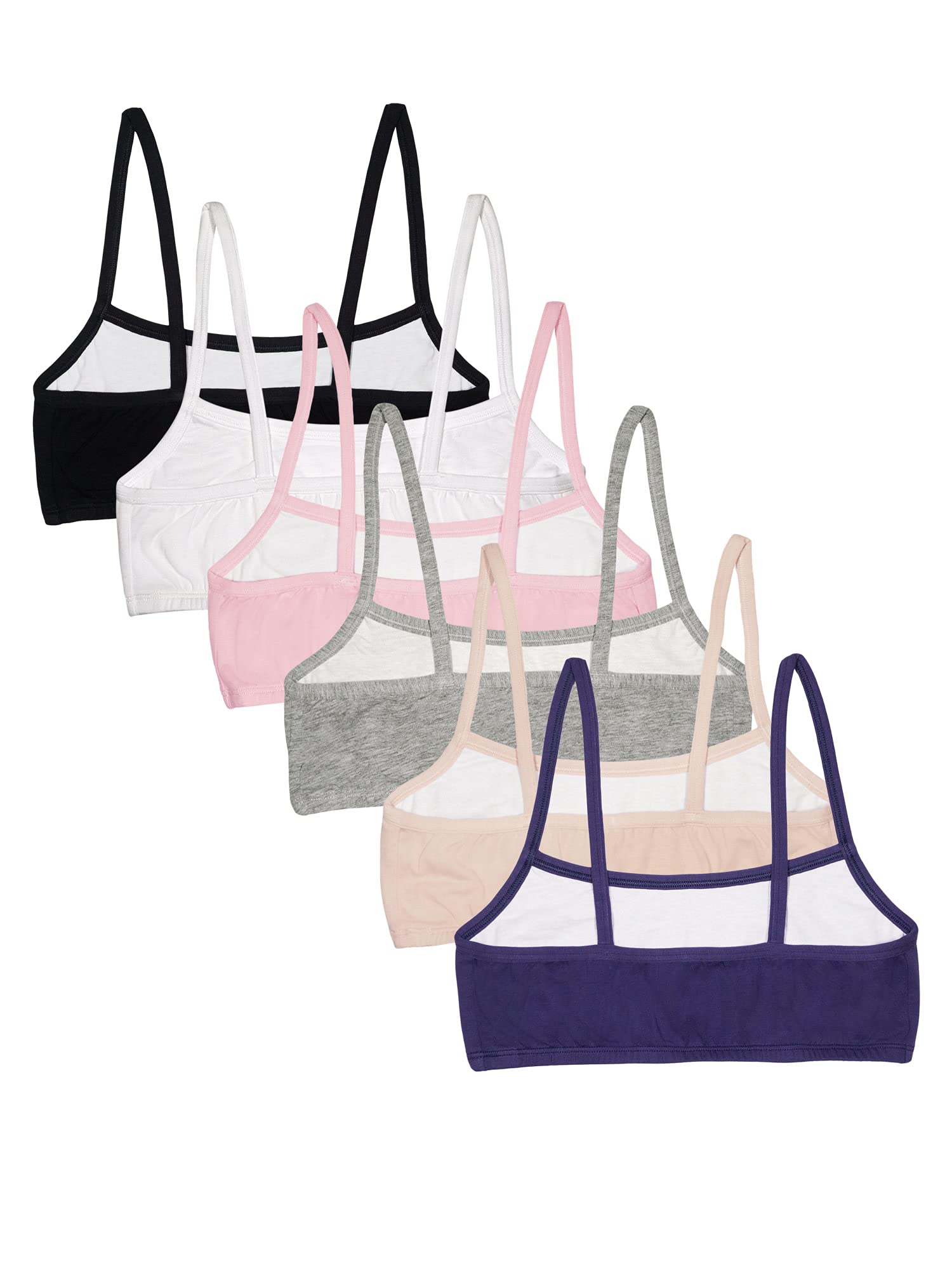 Fruit of the Loom Girls' Cotton Spaghetti Strap Sport Bra