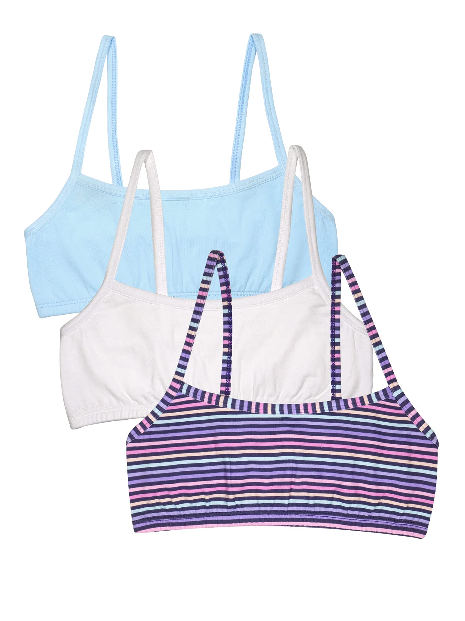 Fruit of the Loom Girls' Cotton Spaghetti Strap Sport Bra