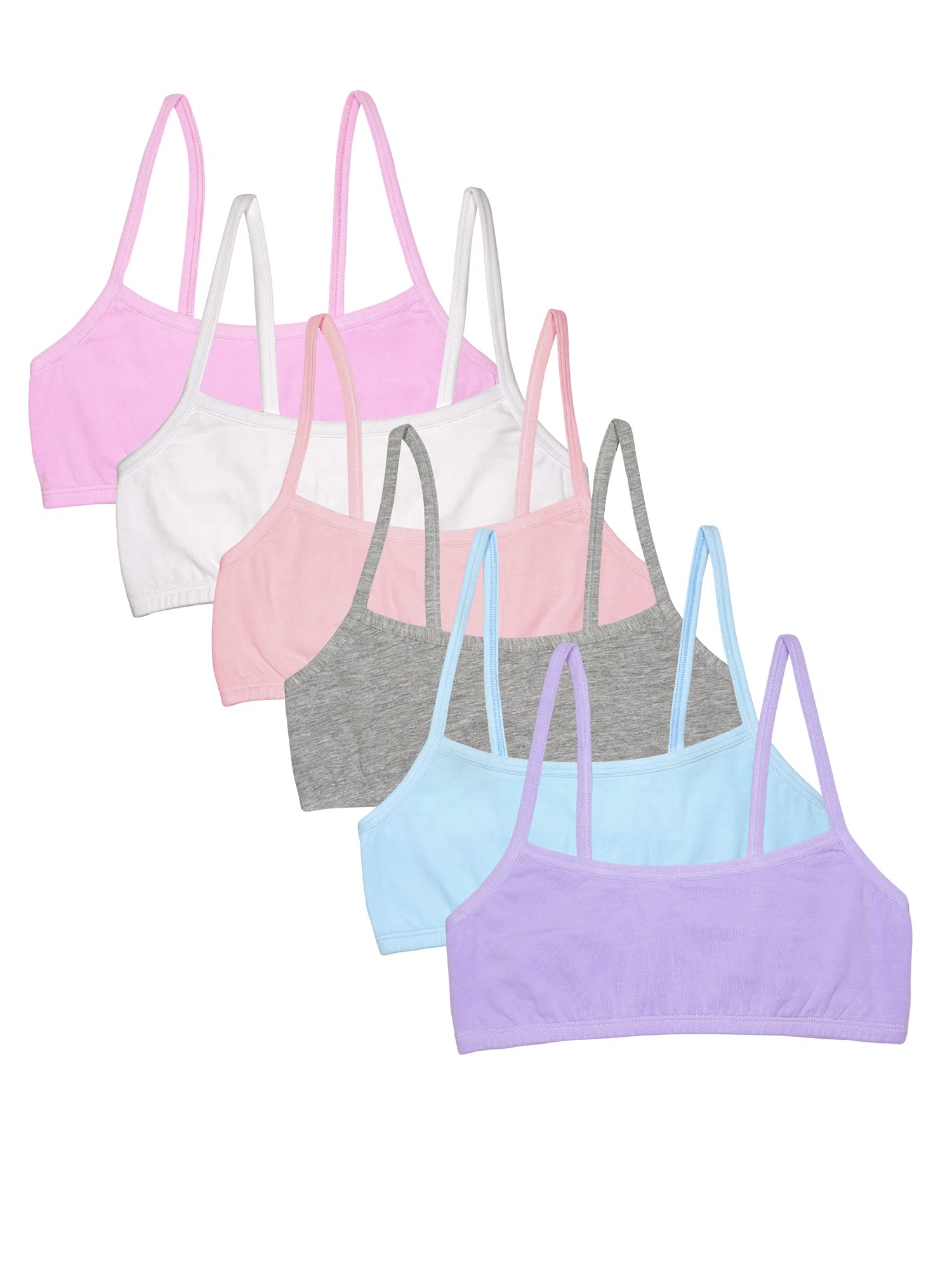 Fruit of the Loom Girls' Cotton Spaghetti Strap Sport Bra