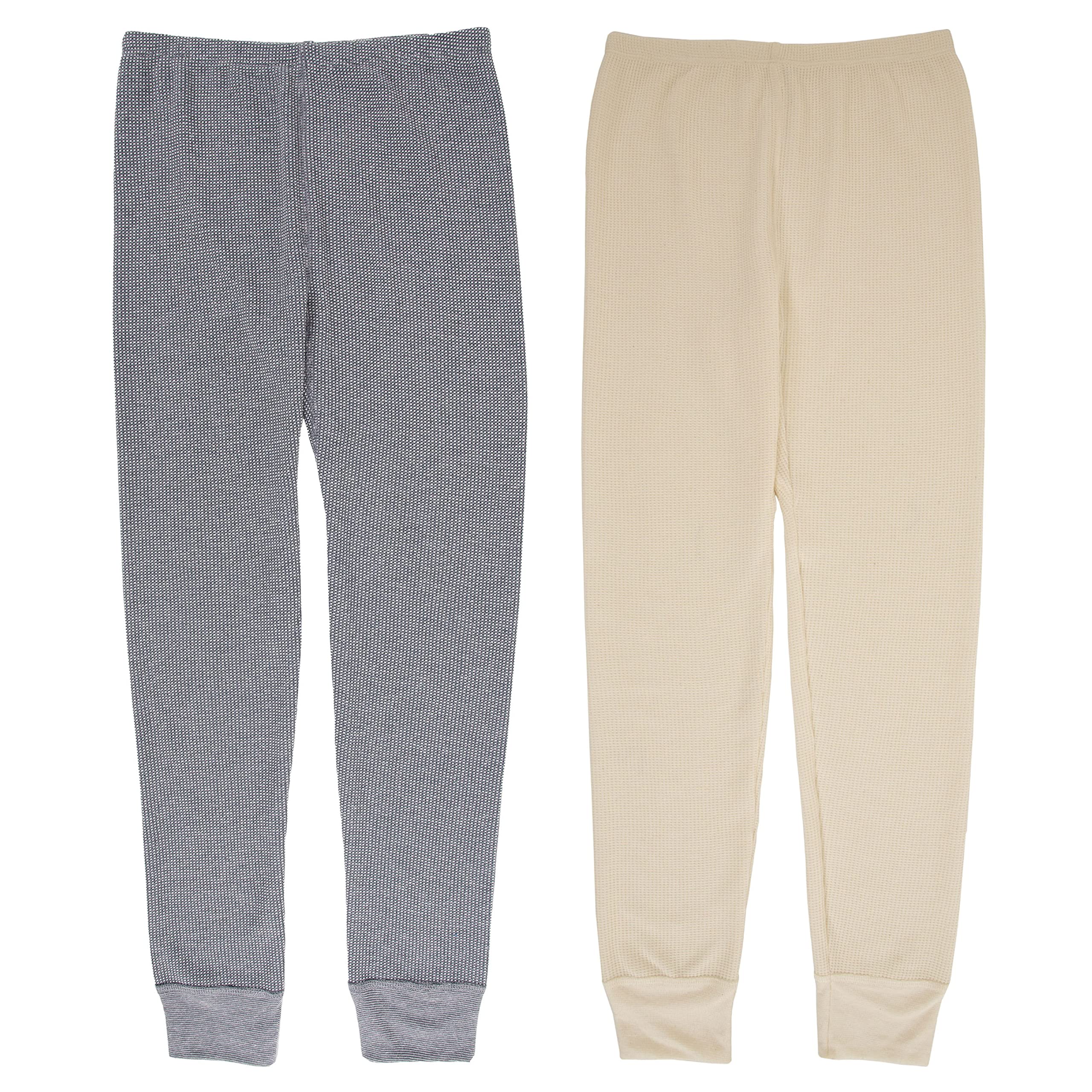 Fruit of the Loom Girls' Premium 2-Pack Thermal Waffle Bottom