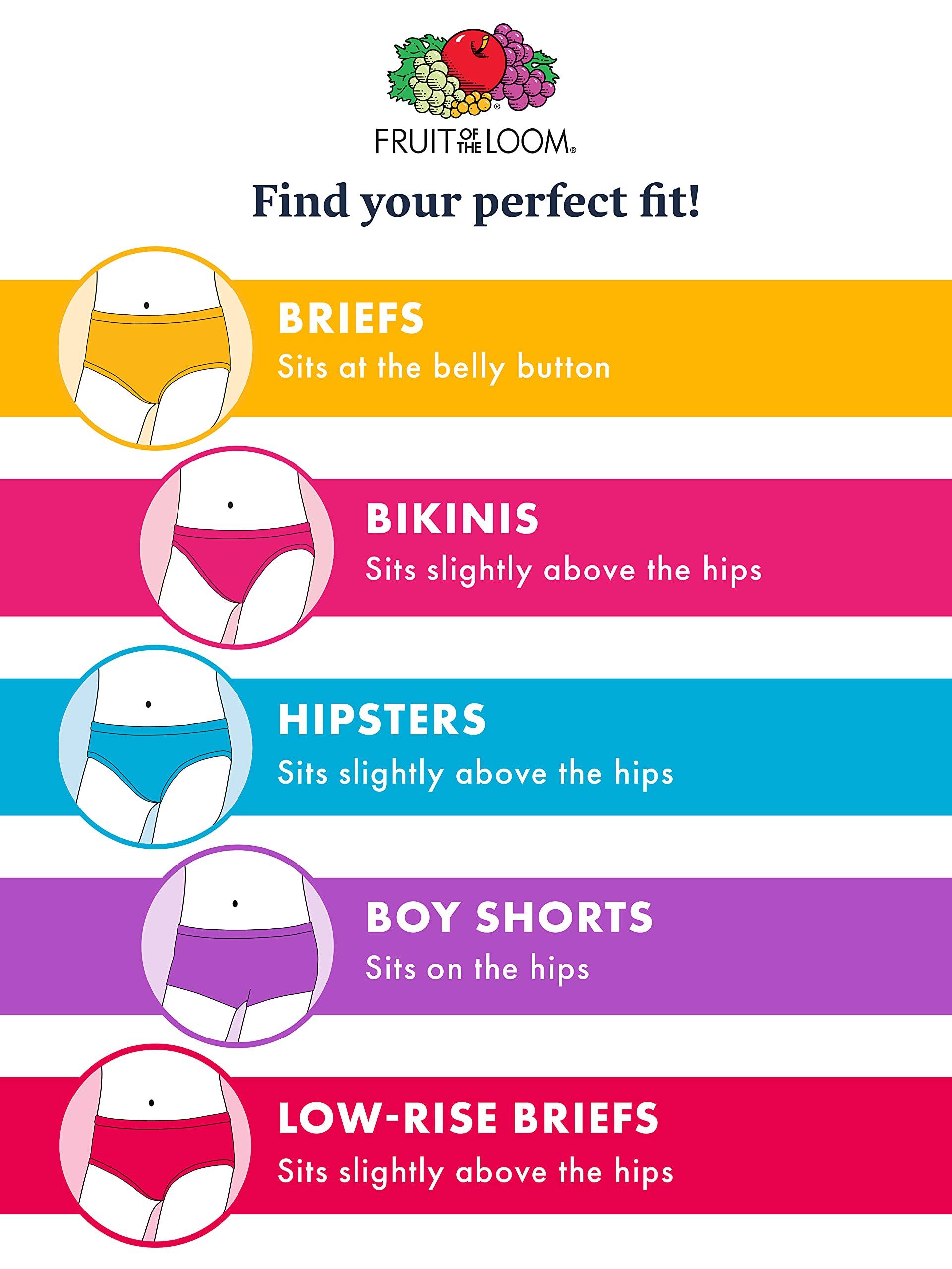 Fruit of the Loom Girls' Little Cotton Bikini Underwear Multipacks, 10 Pack-Fashion Assorted, 4