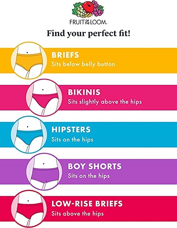 Fruit of the Loom Girls' Cotton Bikini Underwear