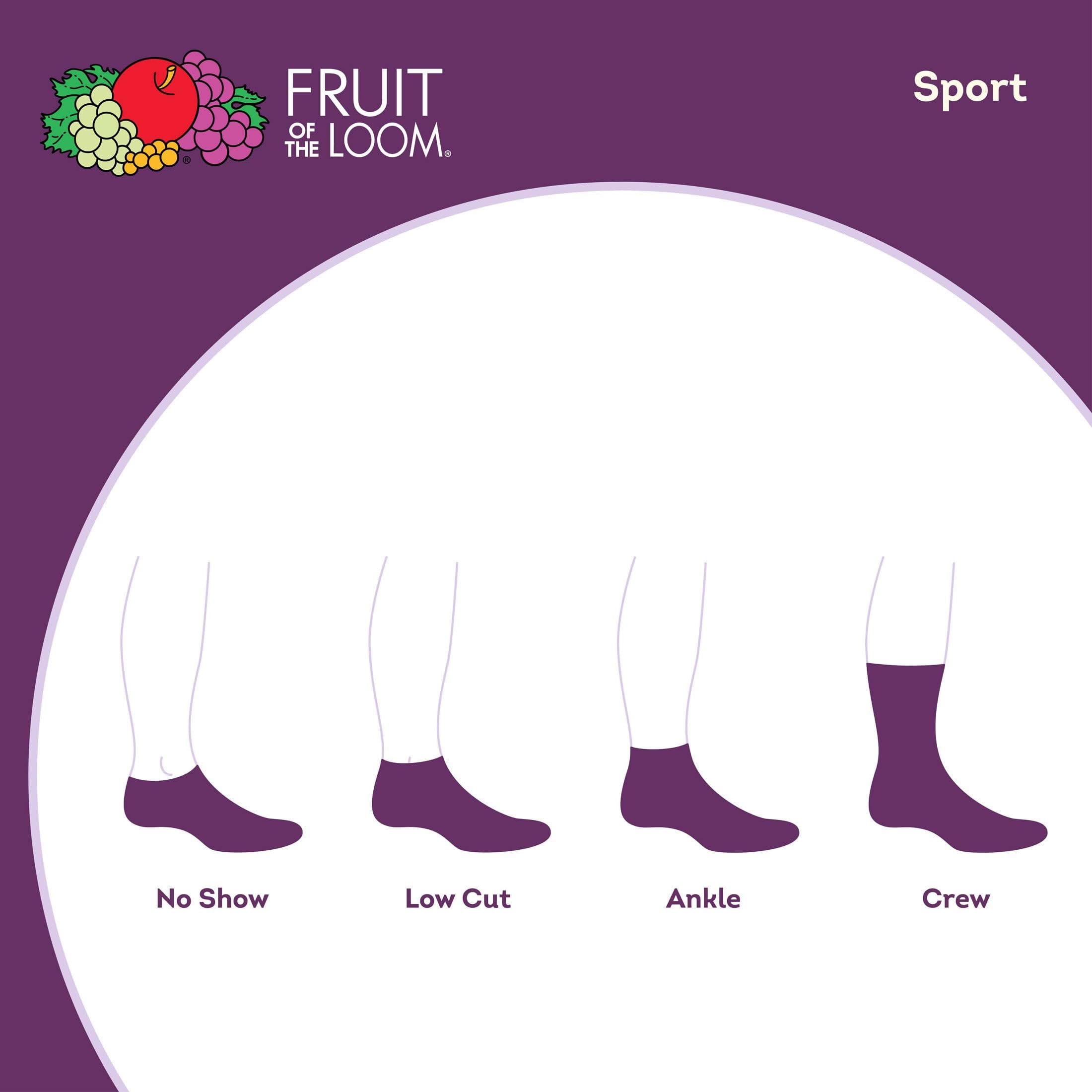Fruit of the Loom Girls' Everyday No Show Socks (10 Pack)