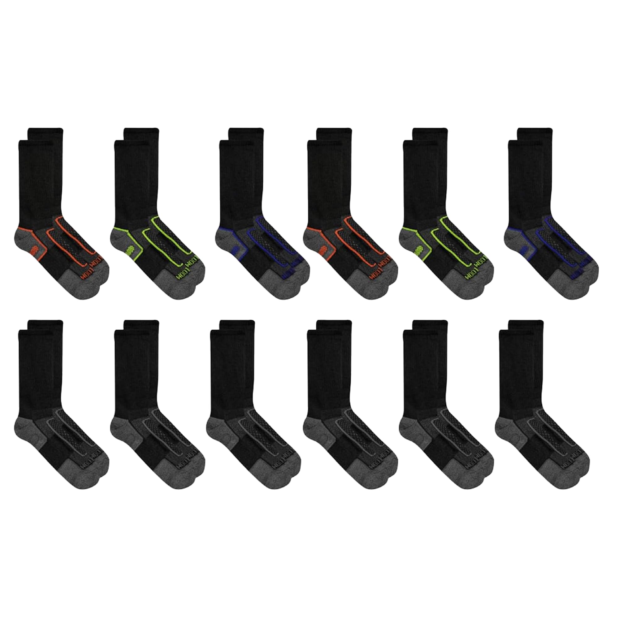 Fruit of the Loom Boys' Everyday Active Crew Socks (12 Pack)