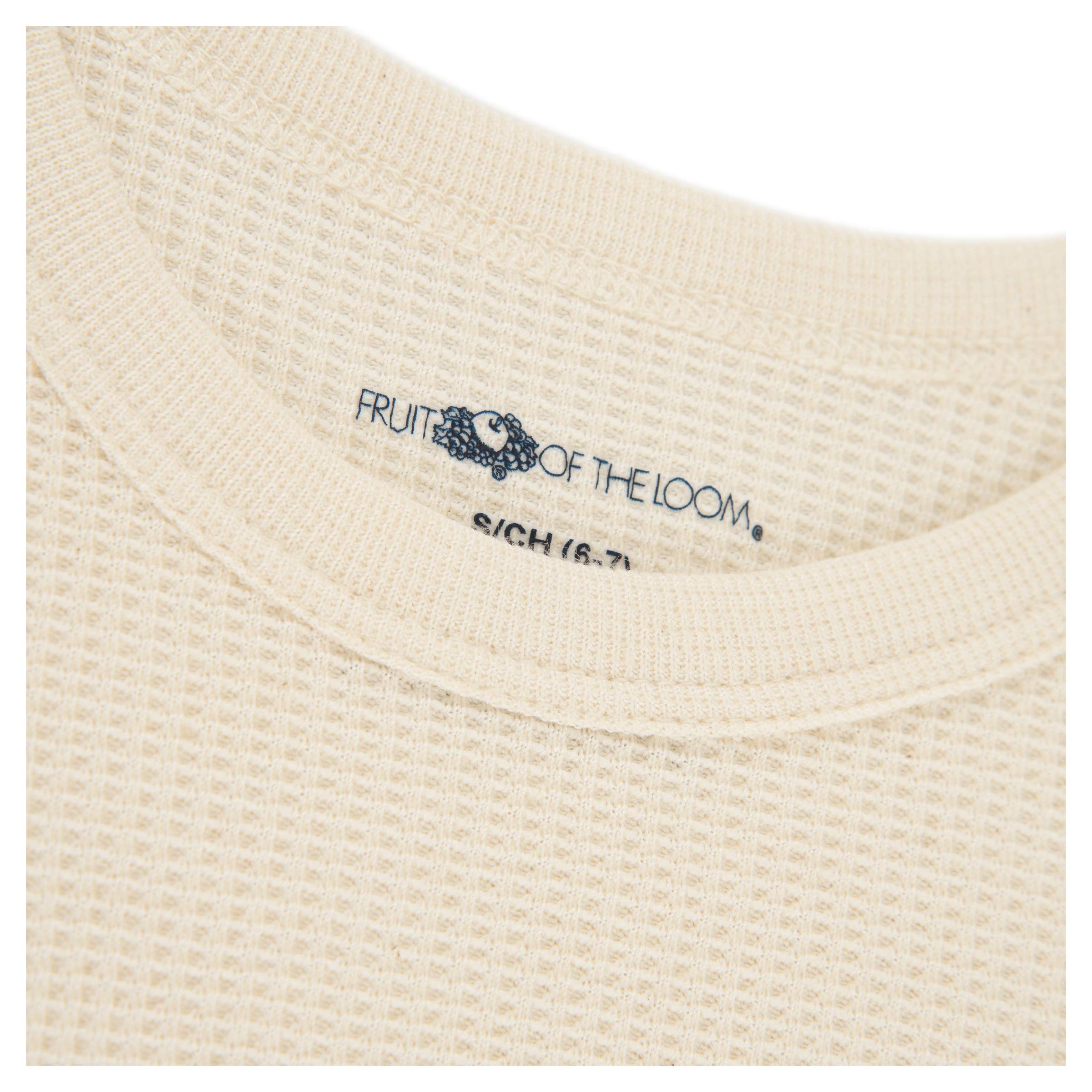 Fruit of the Loom boys Premium 2-pack Thermal Waffle Crew Top
