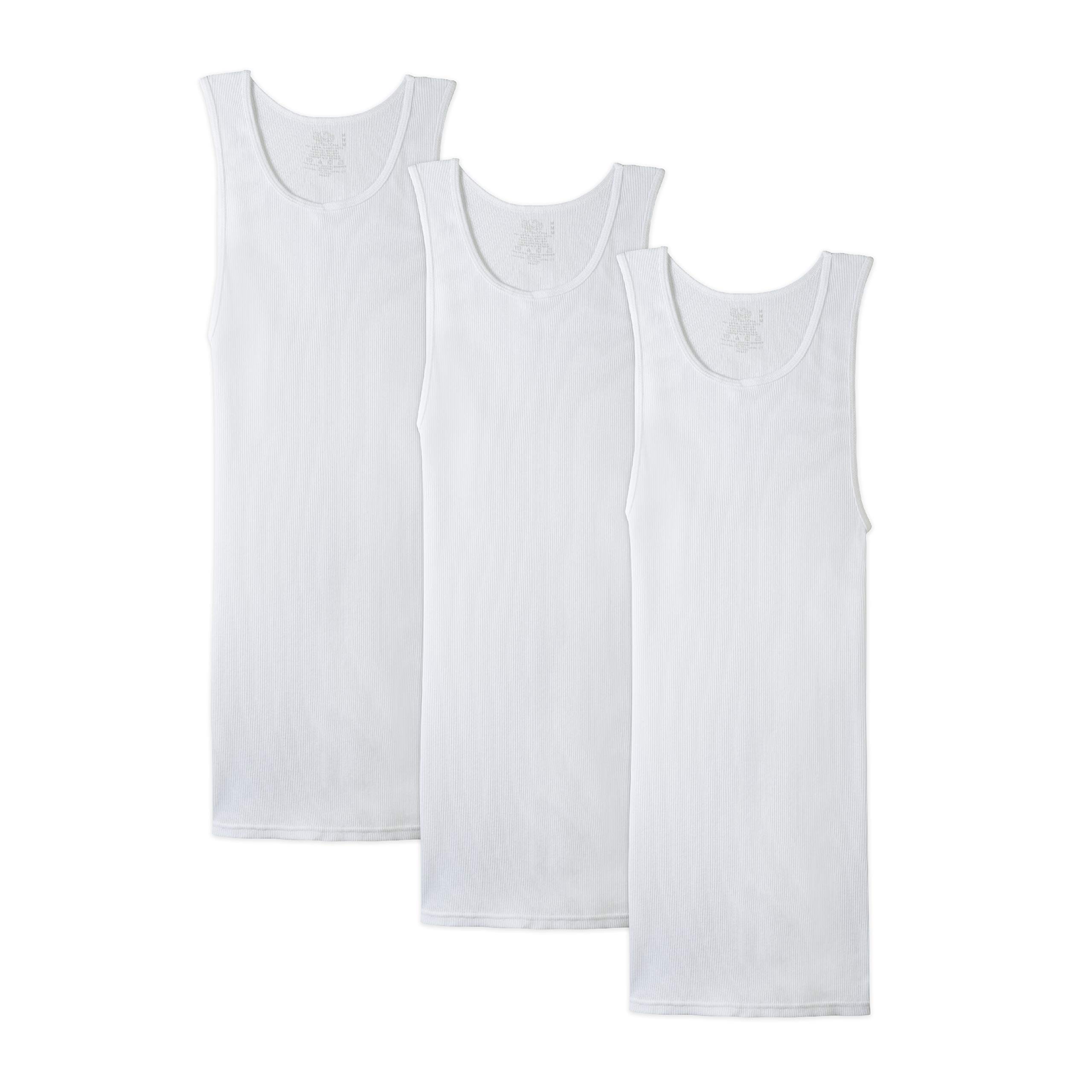 Fruit of the Loom men's Big and Tall Tag-free & Undershirts Underwear, Big -Man - Tank 3 Pack, 5X-Large US