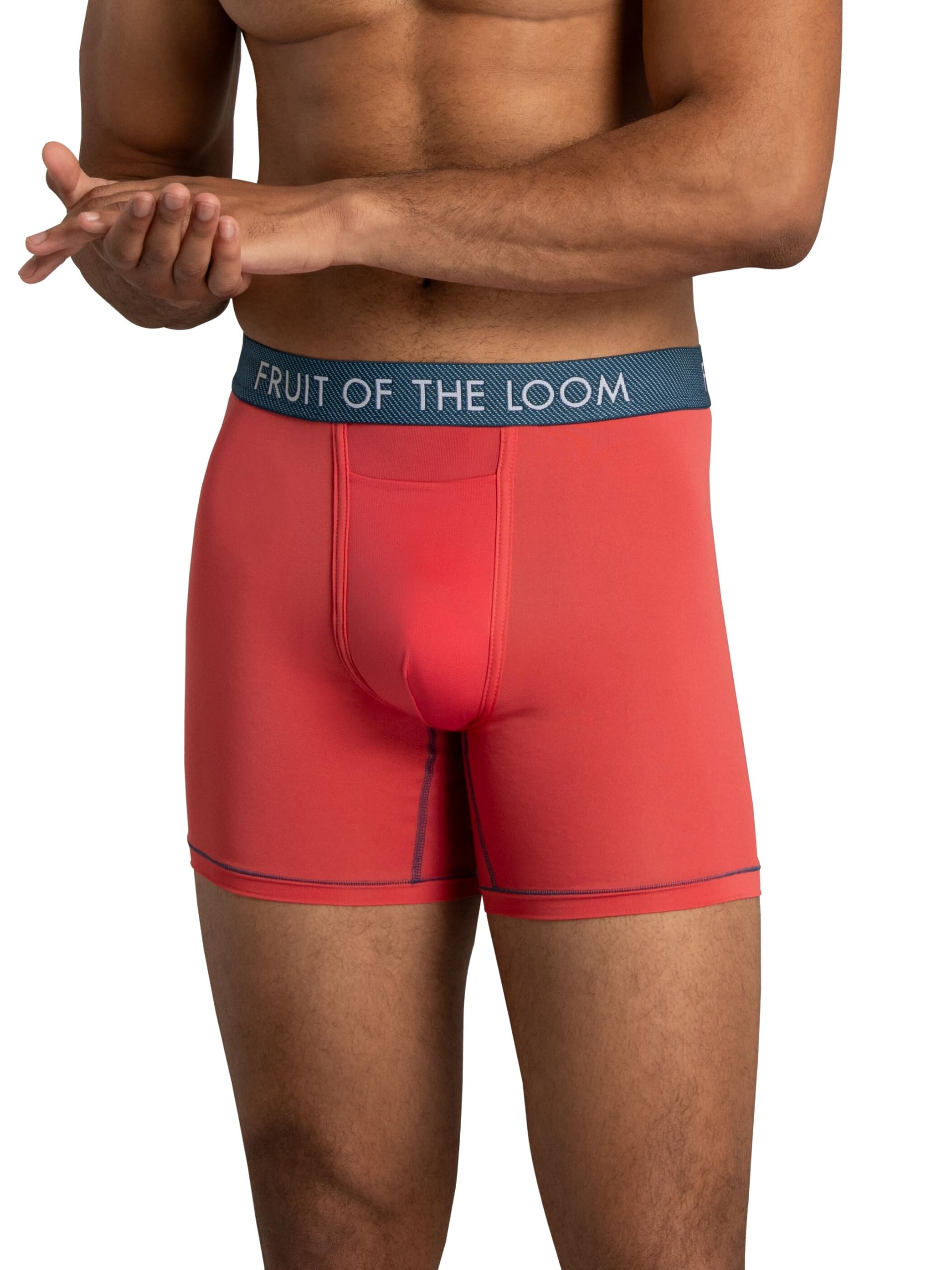 Fruit of the Loom Men's Getaway Boxer Briefs, Lightweight Breathable Fabric, Quick Dry & Odor Control