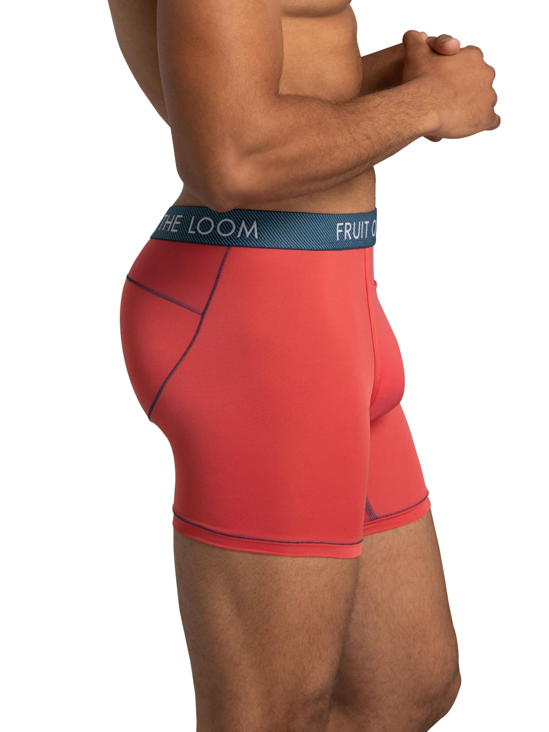 Fruit of the Loom Men's Getaway Boxer Briefs, Lightweight Breathable Fabric, Quick Dry & Odor Control