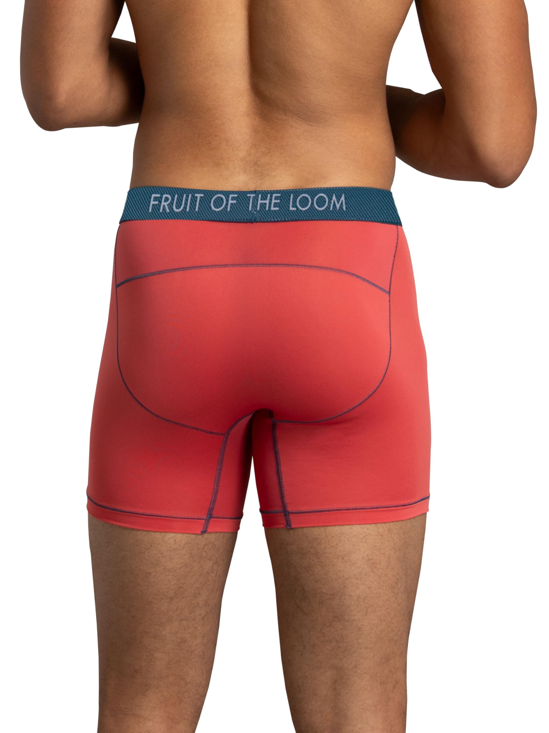 Fruit of the Loom Men's Getaway Boxer Briefs, Lightweight Breathable Fabric, Quick Dry & Odor Control